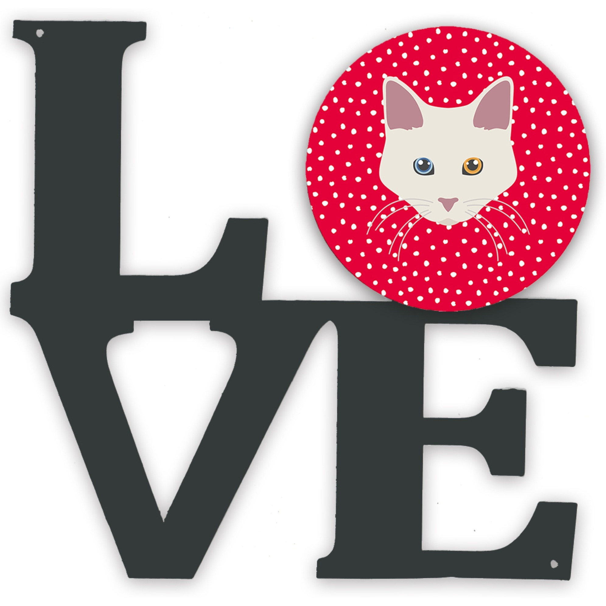 &quotCaroline's Treasures Aphrodite Giant Cat Metal Artwork Love wall-decor, Multicolor"