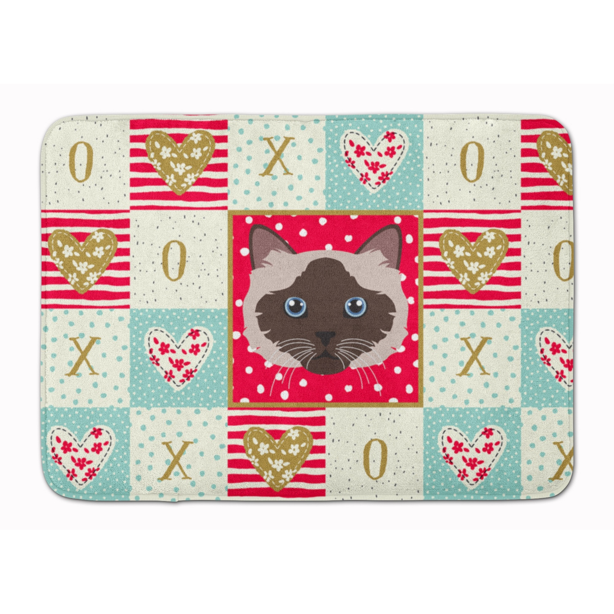 &quotCaroline's Treasures Birman Cat Love Machine Washable Memory Foam Mat doormats, Multicolor"