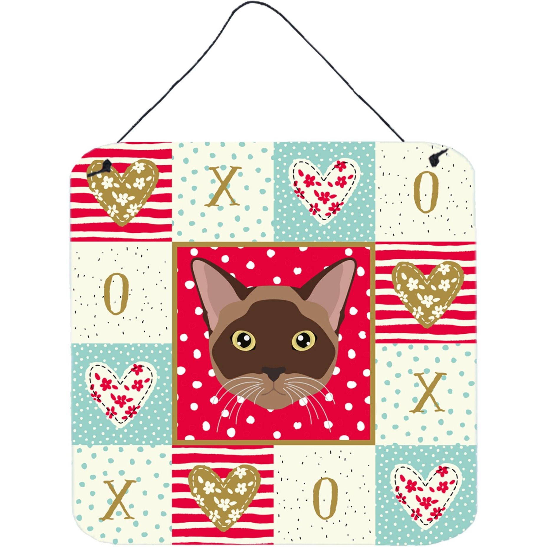 &quotCaroline's Treasures Burmese Cat Love Door Hanging Prints wall-decor, Multicolor"