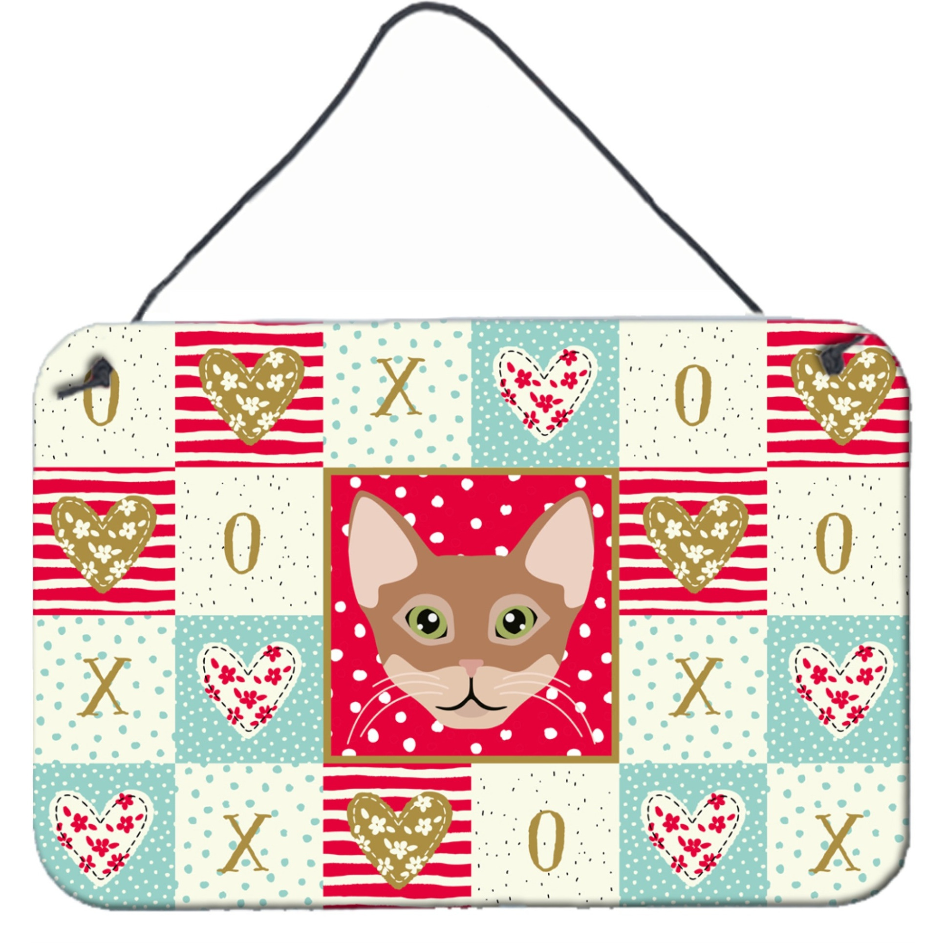 &quotCaroline's Treasures Chausie Cat Love Door Hanging Prints wall-decor, Multicolor"