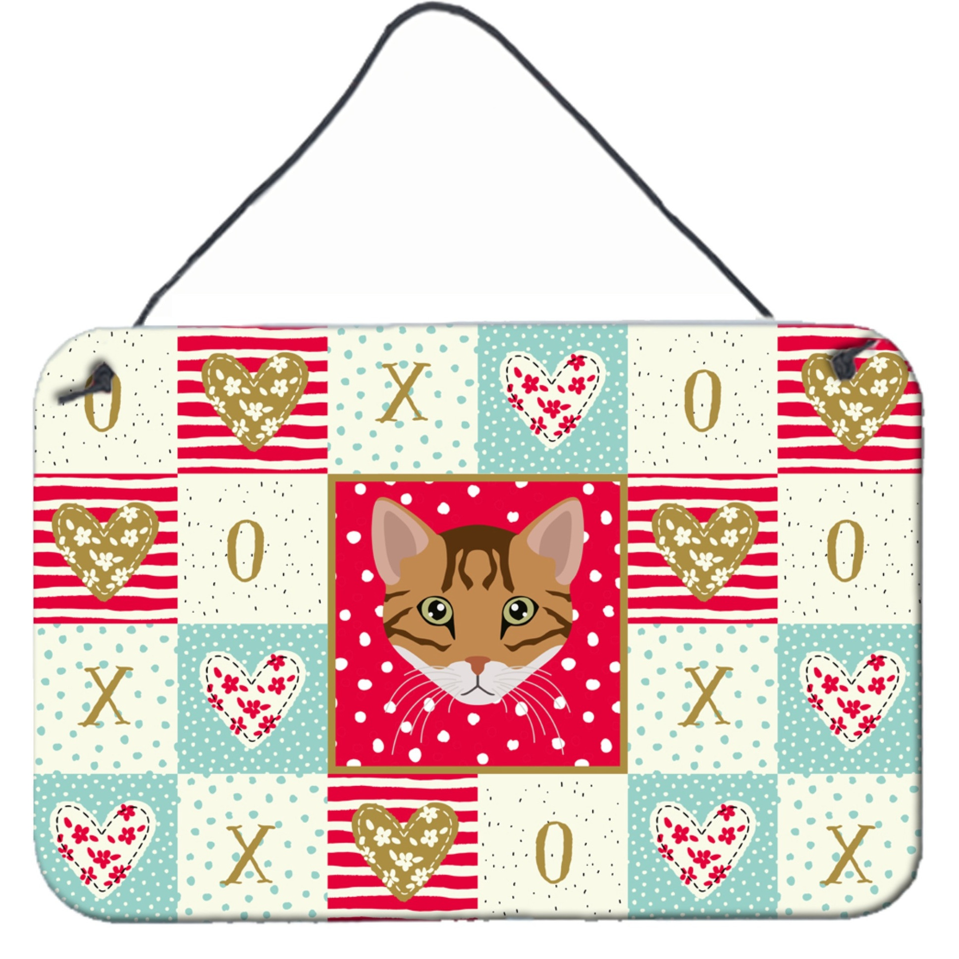 &quotCaroline's Treasures Cheetoh Cat Love Door Hanging Prints wall-decor, Multicolor"