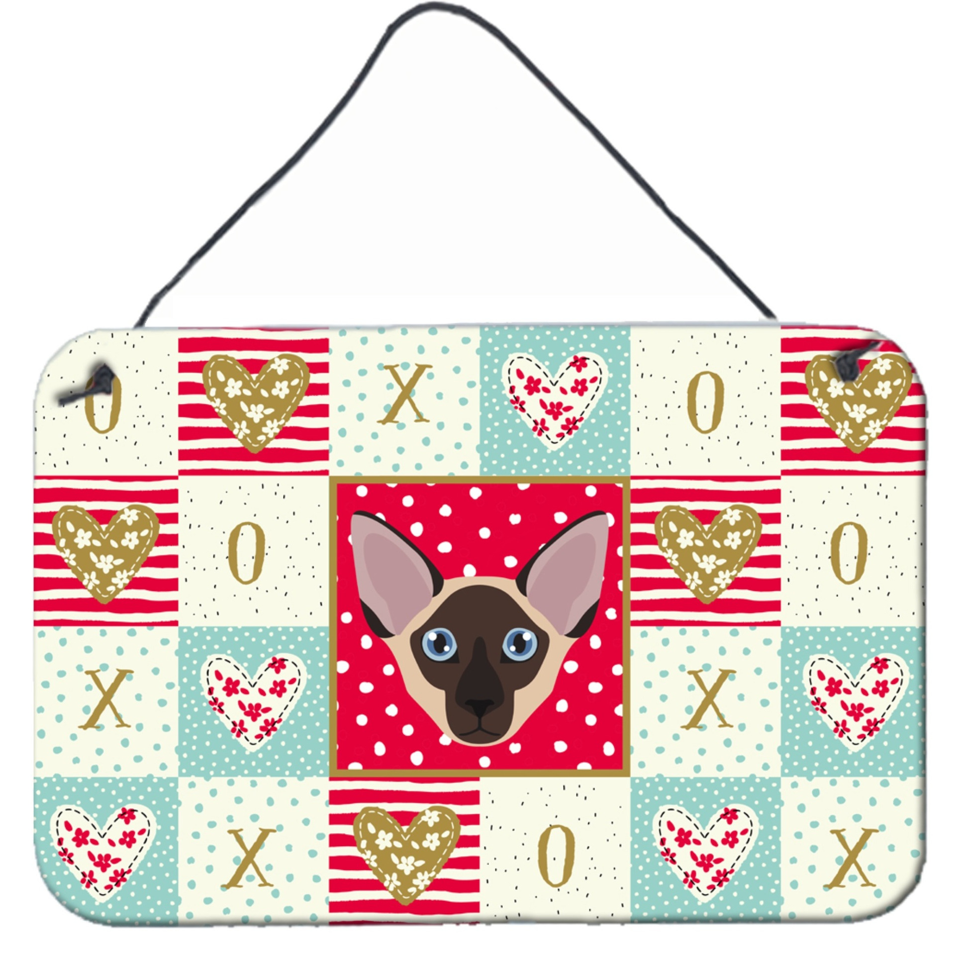 &quotCaroline's Treasures Colorpoint Shorthair Cat Love Door Hanging Prints wall-decor, Multicolor"