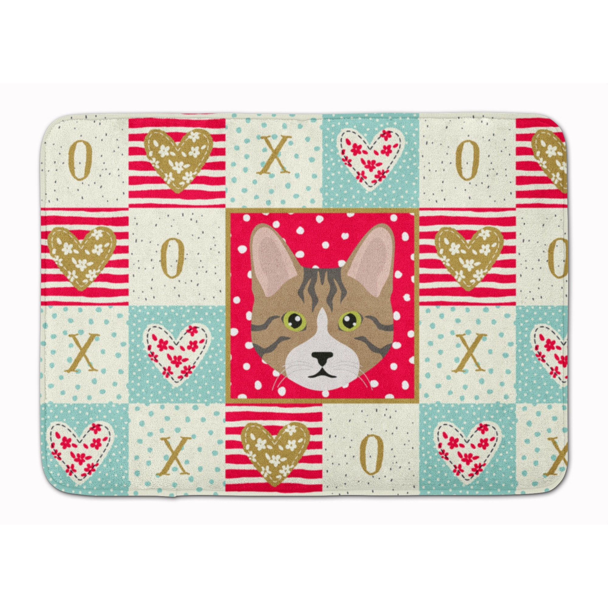 &quotCaroline's Treasures Dragon Li Cat Love Machine Washable Memory Foam Mat doormats, Multicolor"