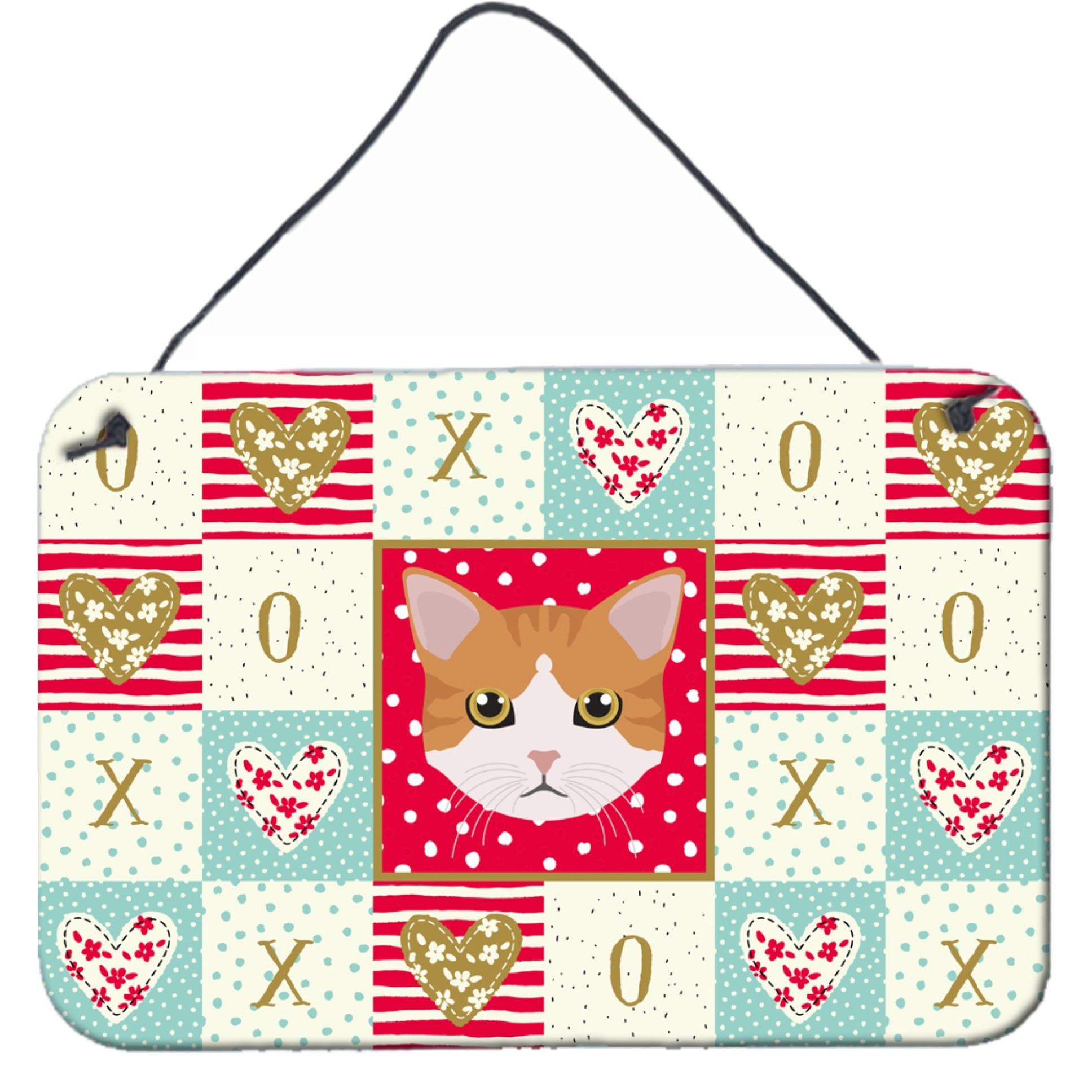 &quotCaroline's Treasures European Shorthair Cat Love Door Hanging Prints wall-decor, Multicolor"