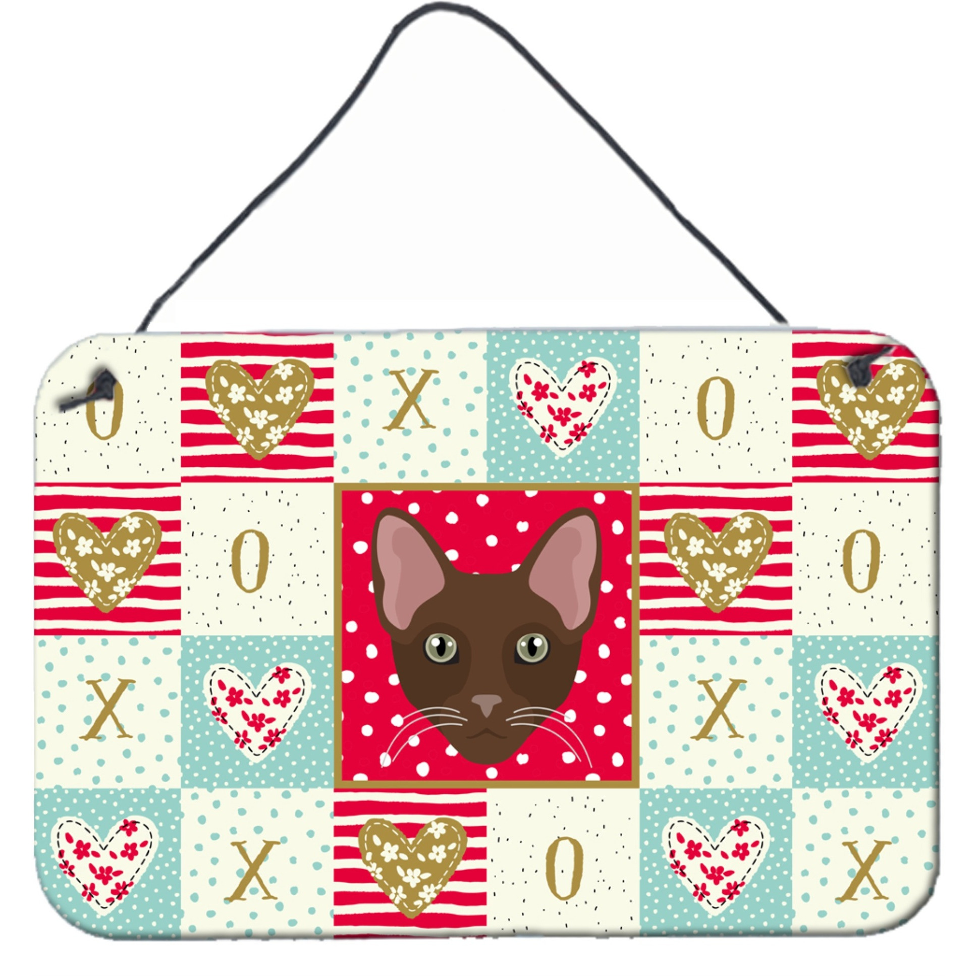 &quotCaroline's Treasures Havana Brown Cat Love Door Hanging Prints wall-decor, Multicolor"