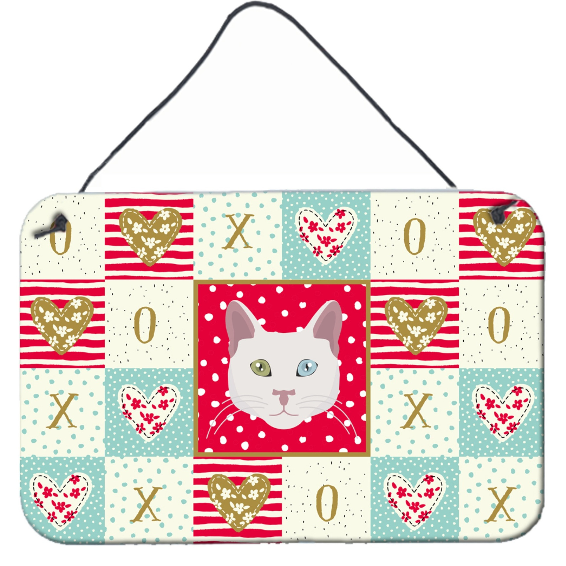 &quotCaroline's Treasures Khao Manee Cat Love Door Hanging Prints wall-decor, Multicolor"