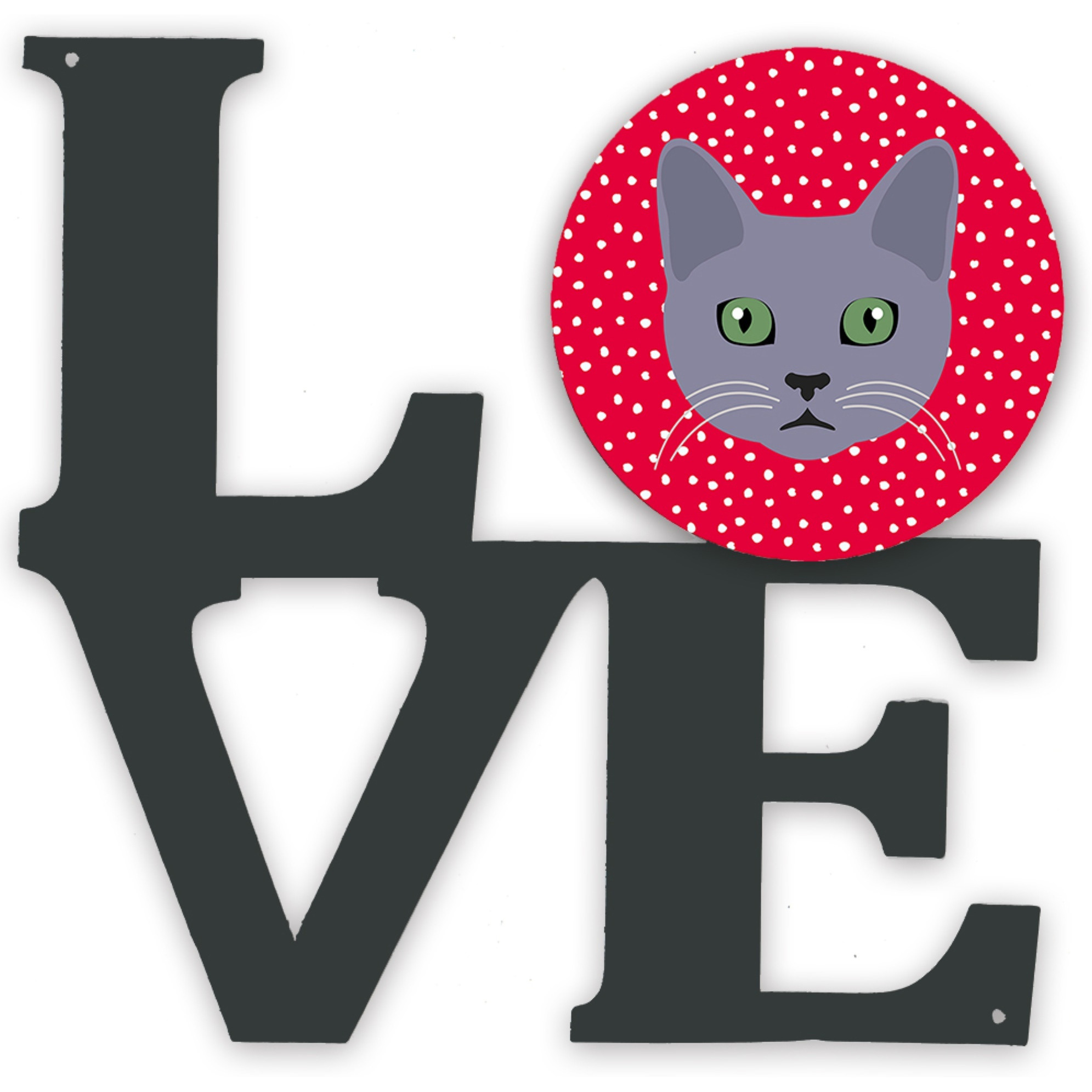 &quotCaroline's Treasures Korat Cat Metal Artwork Love wall-decor, Multicolor"