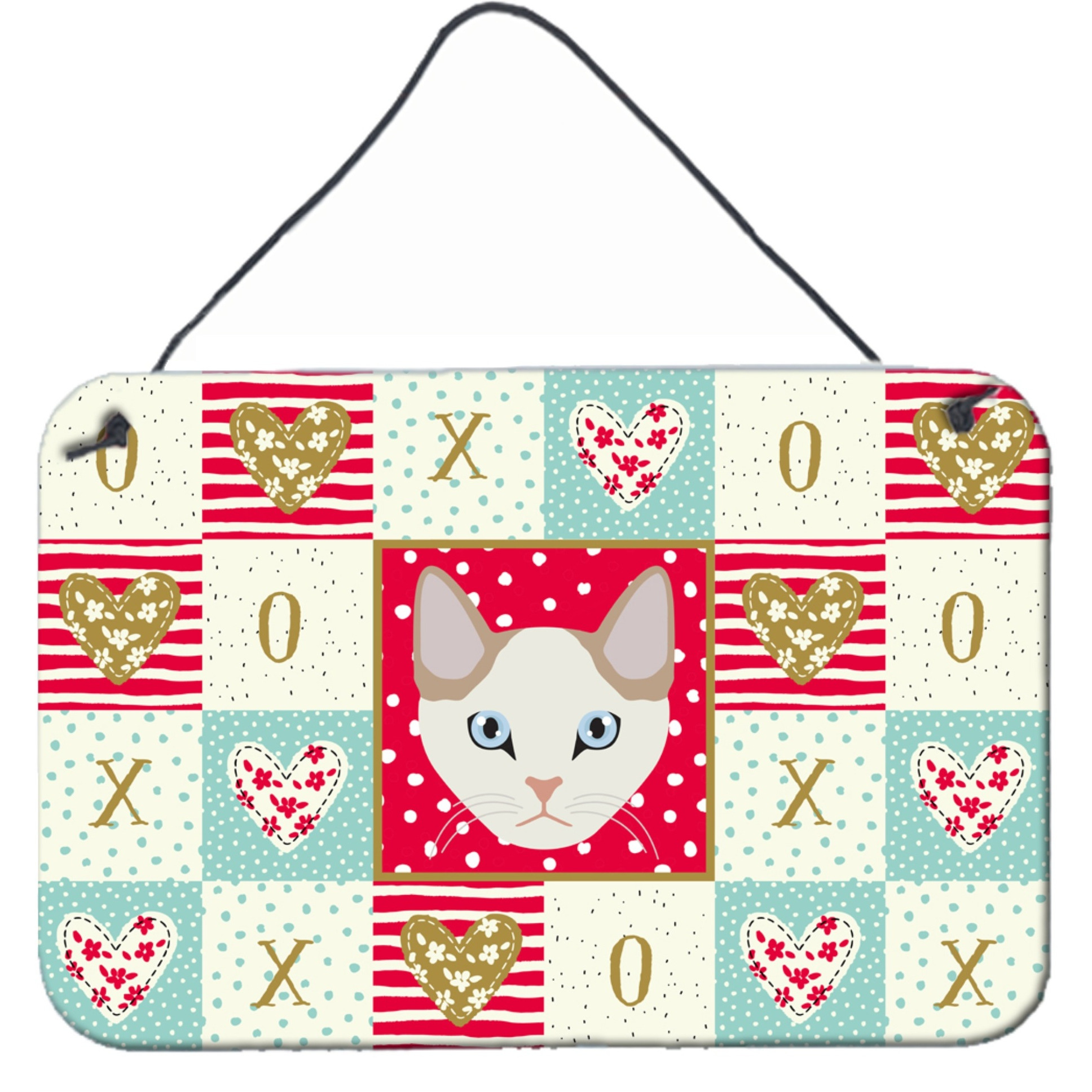 &quotCaroline's Treasures Korean Bobtail Cat Love Door Hanging Prints wall-decor, Multicolor"