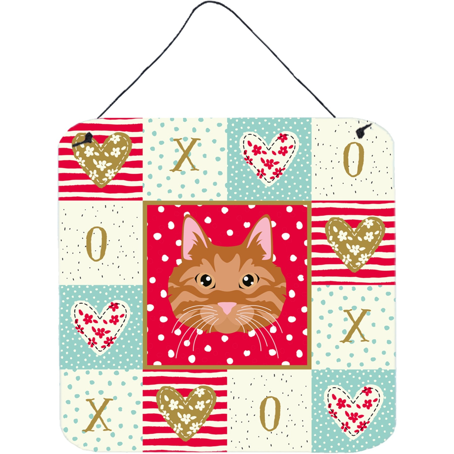 &quotCaroline's Treasures Kurilian Bobtail Cat Love Door Hanging Prints wall-decor, Multicolor"