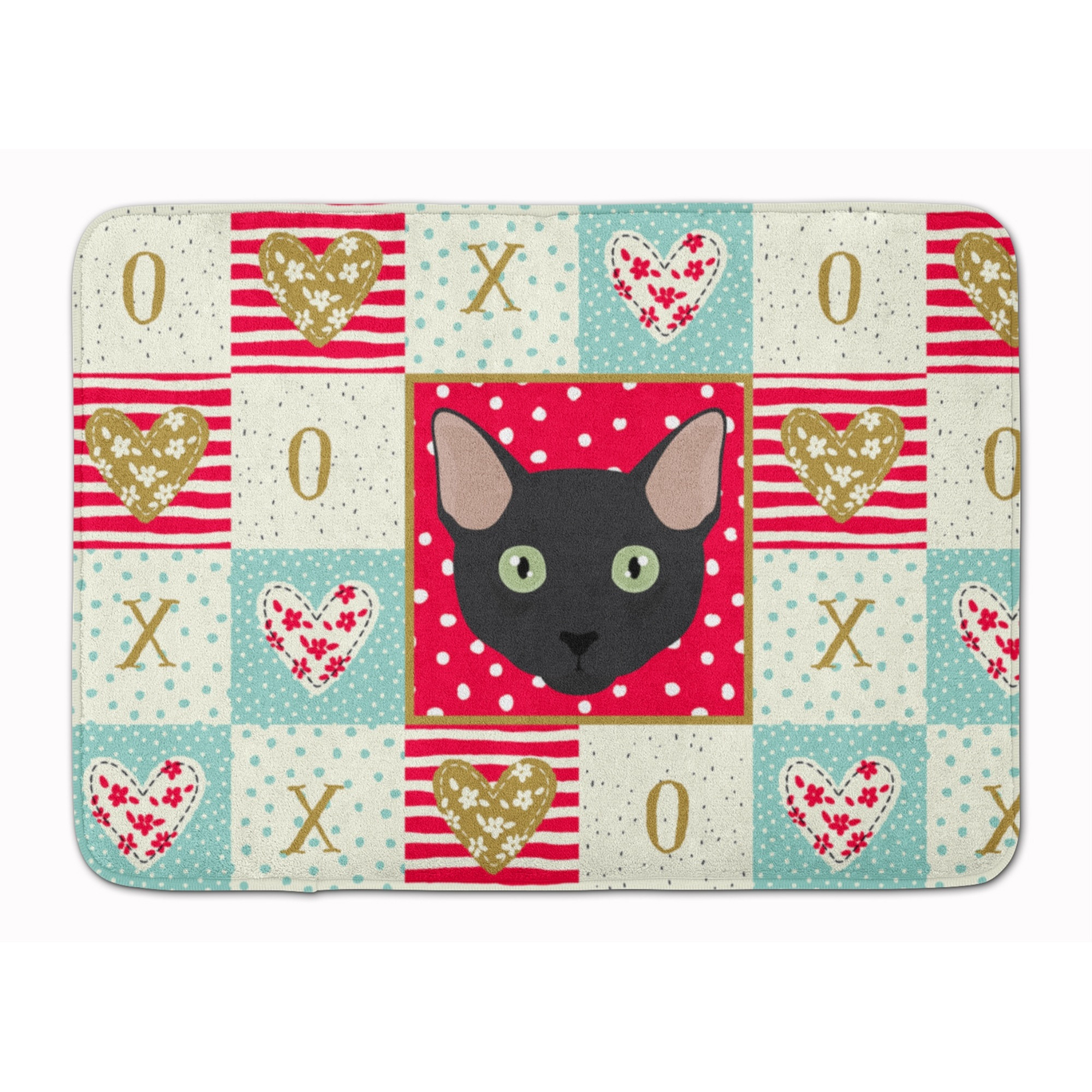 &quotCaroline's Treasures Mandalay Cat Love Machine Washable Memory Foam Mat doormats, Multicolor"