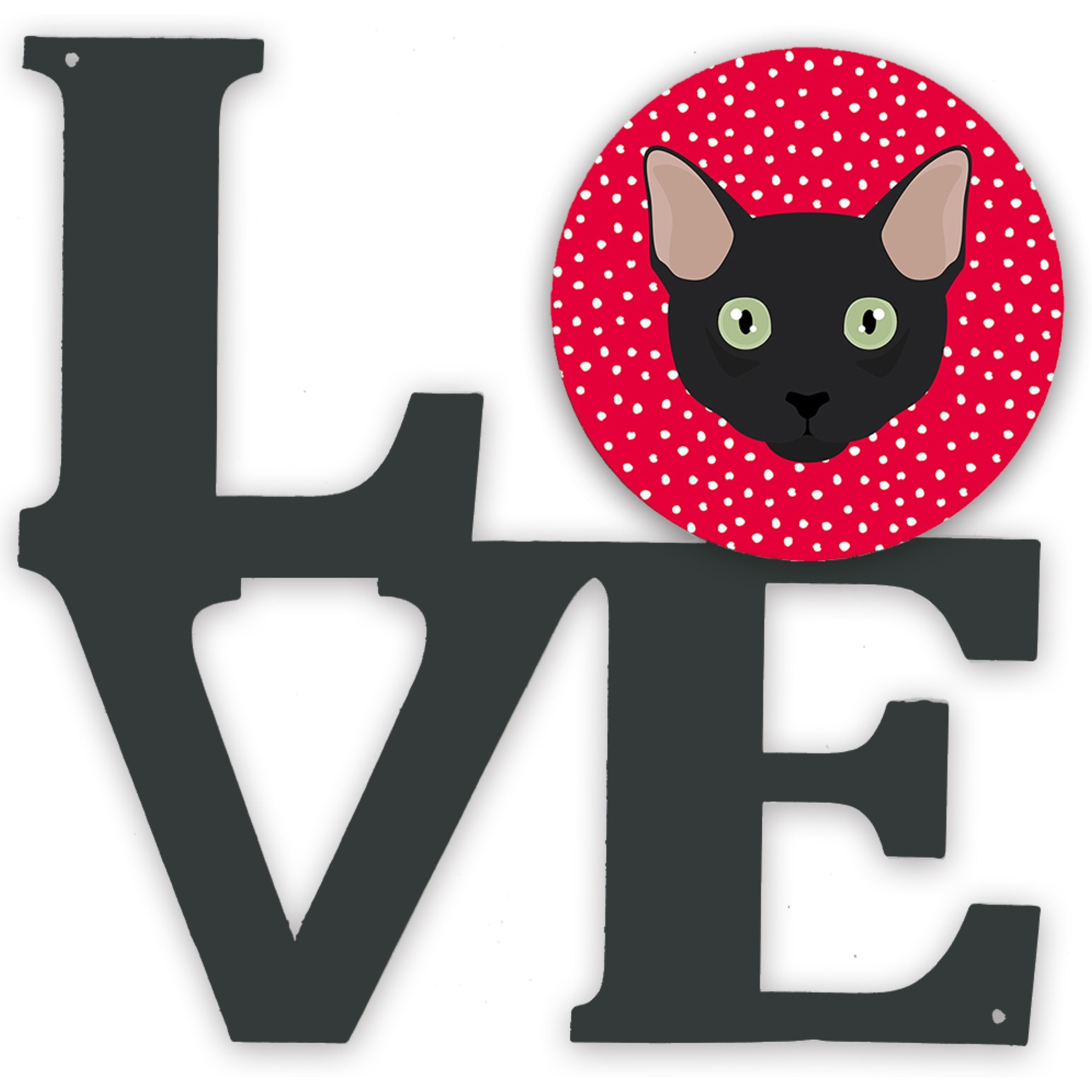 &quotCaroline's Treasures Mandalay Cat Metal Artwork Love wall-decor, Multicolor"