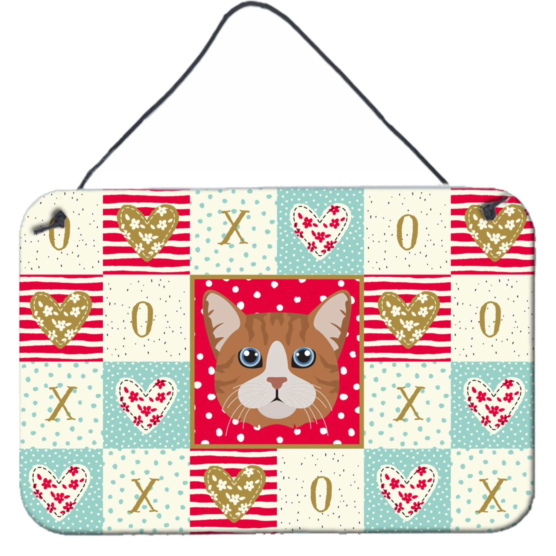 &quotCaroline's Treasures Manx Cat Love Door Hanging Prints wall-decor, Multicolor"