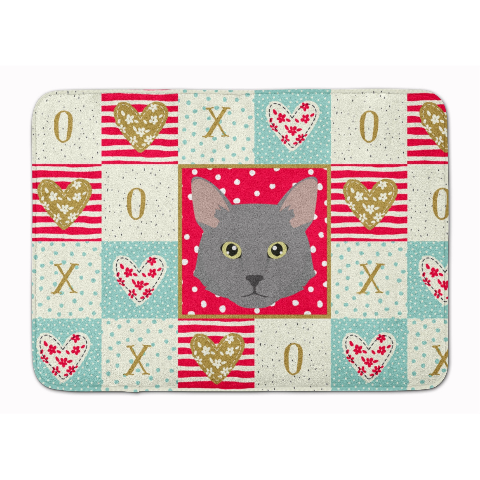 &quotCaroline's Treasures Nebelung Cat Love Machine Washable Memory Foam Mat doormats, Multicolor"