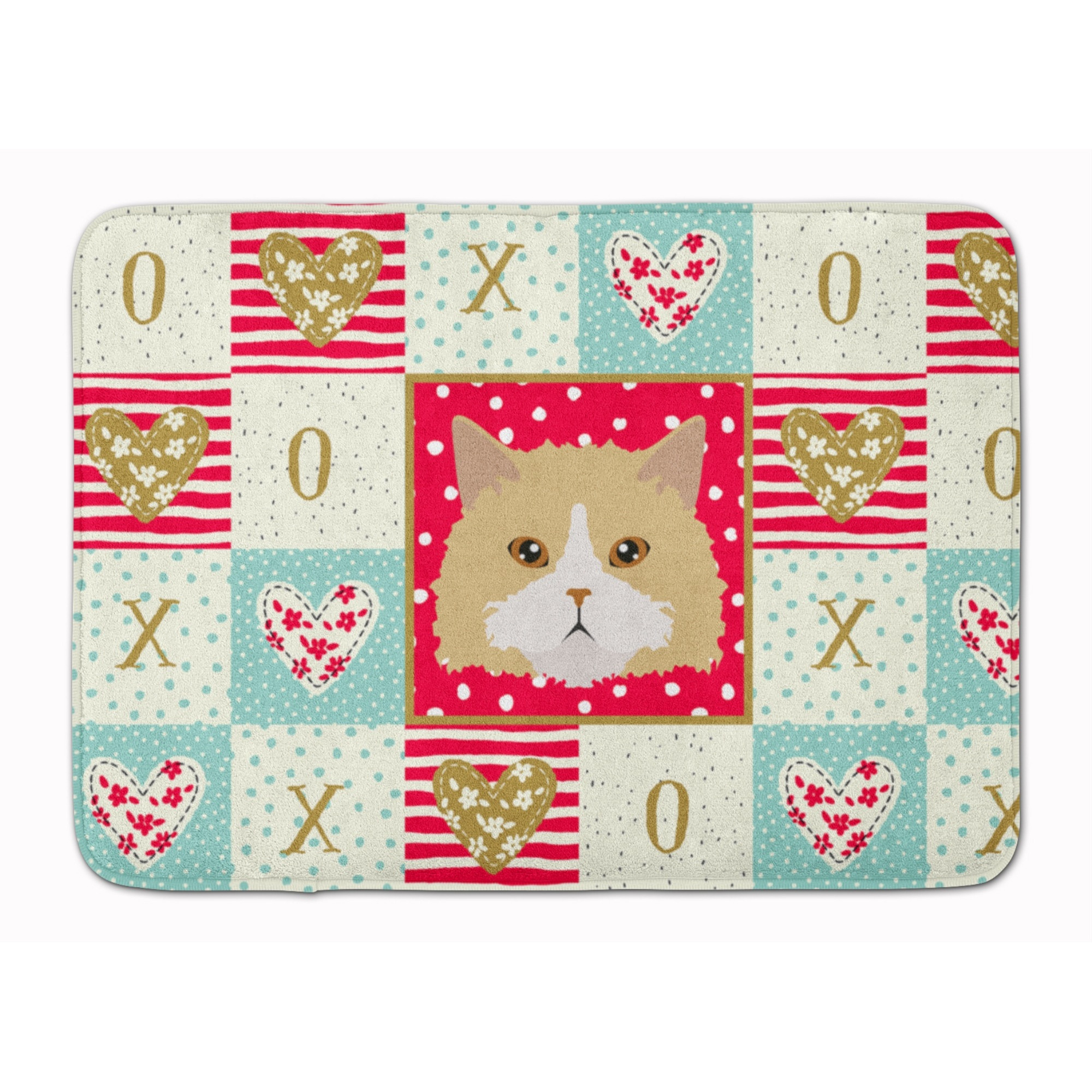 &quotCaroline's Treasures Oregon Rex Cat Love Machine Washable Memory Foam Mat doormats, Multicolor"