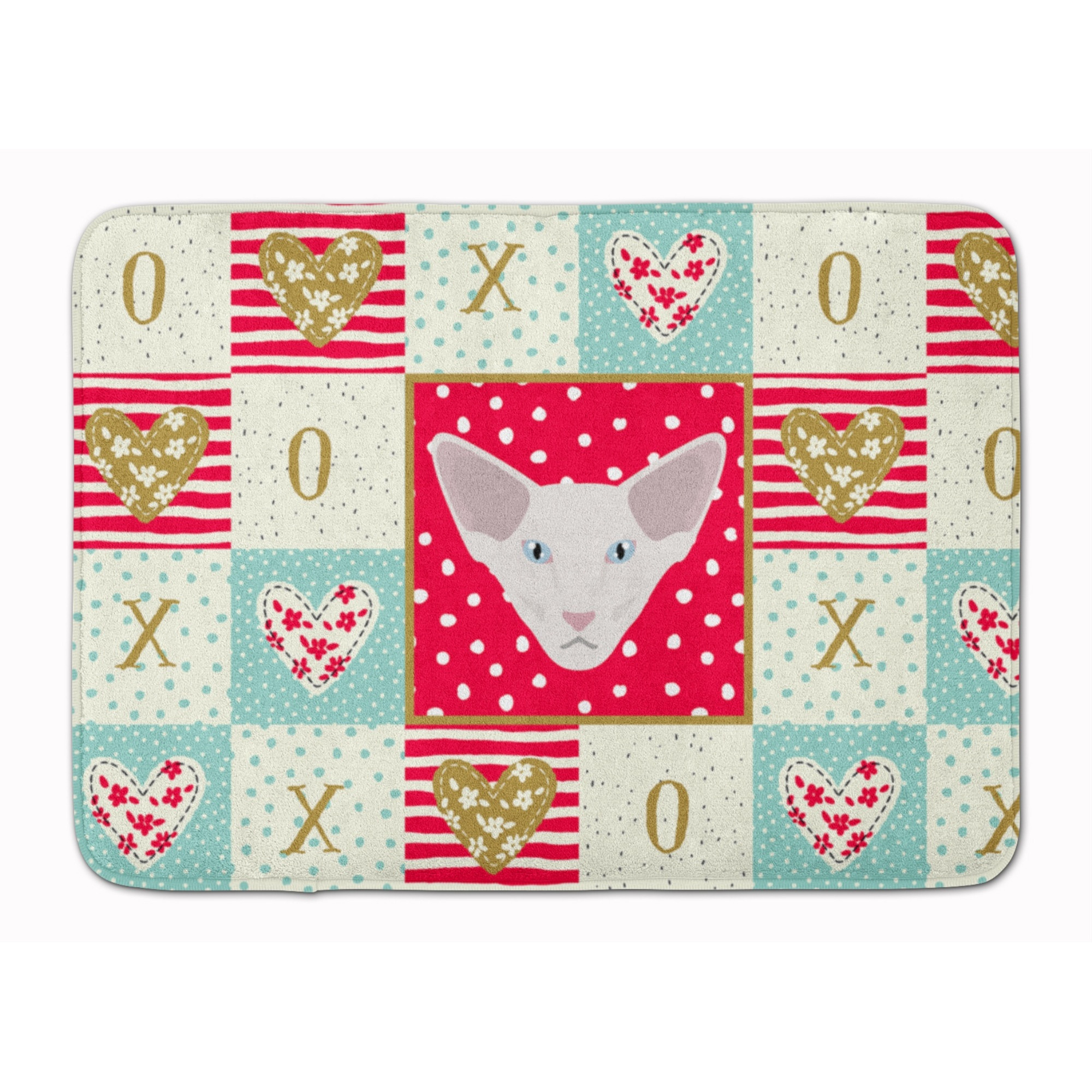 &quotCaroline's Treasures Oriental Longhair Cat Love Machine Washable Memory Foam Mat doormats, Multicolor"
