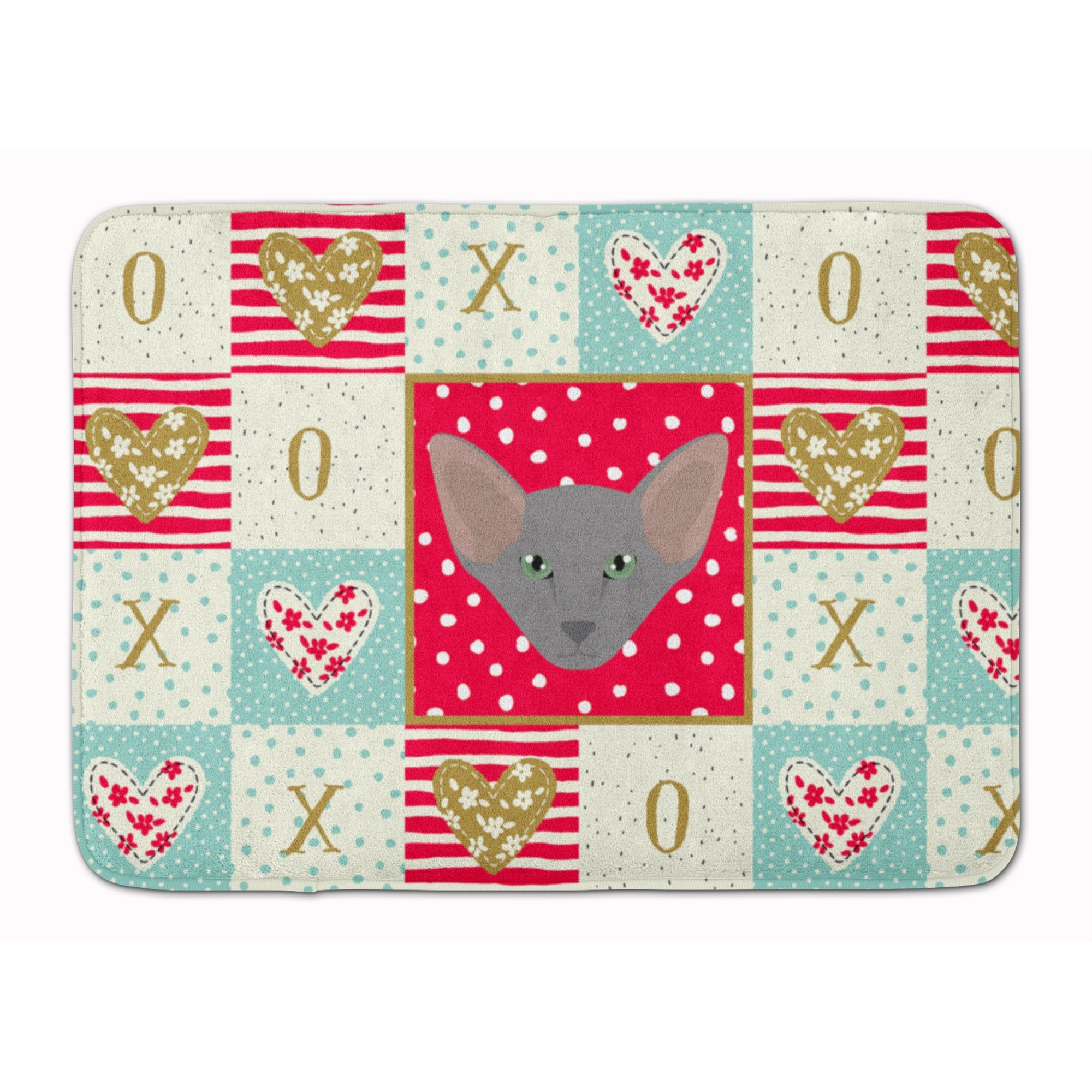 &quotCaroline's Treasures Oriental Shorthair Cat Love Machine Washable Memory Foam Mat doormats, Multicolor"