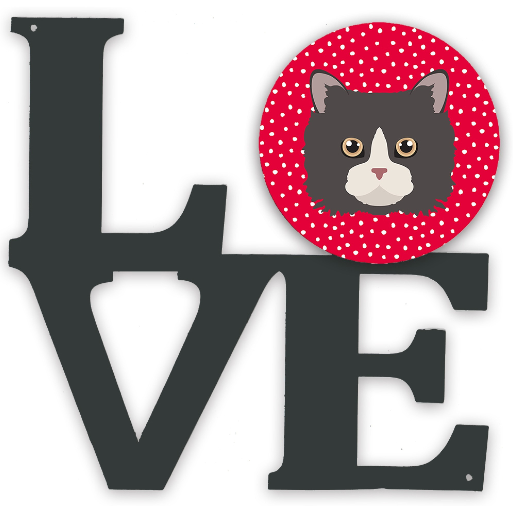 &quotCaroline's Treasures Poodle Cat Metal Artwork Love wall-decor, Multicolor"