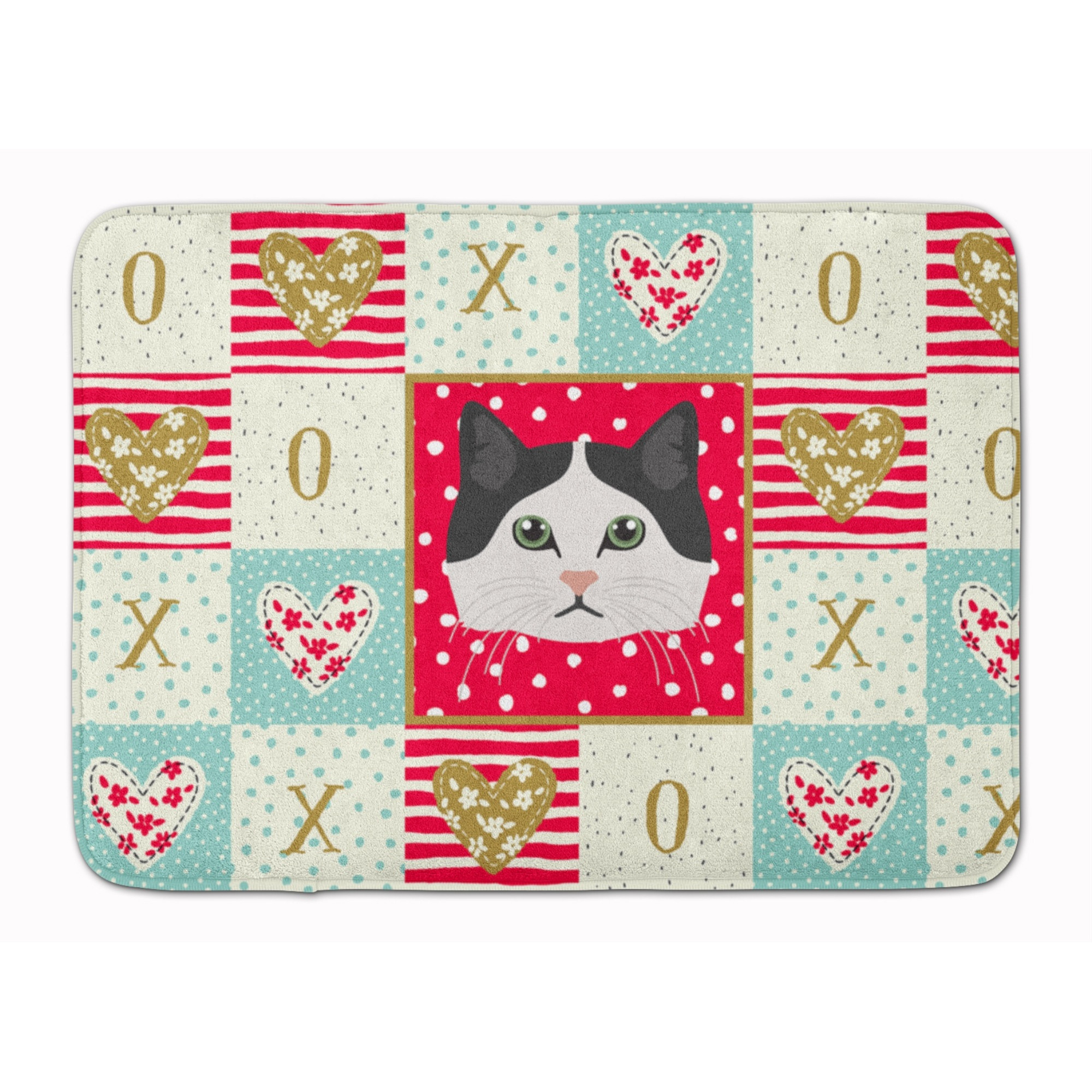 &quotCaroline's Treasures Ragamuffin Cat Love Machine Washable Memory Foam Mat doormats, Multicolor"
