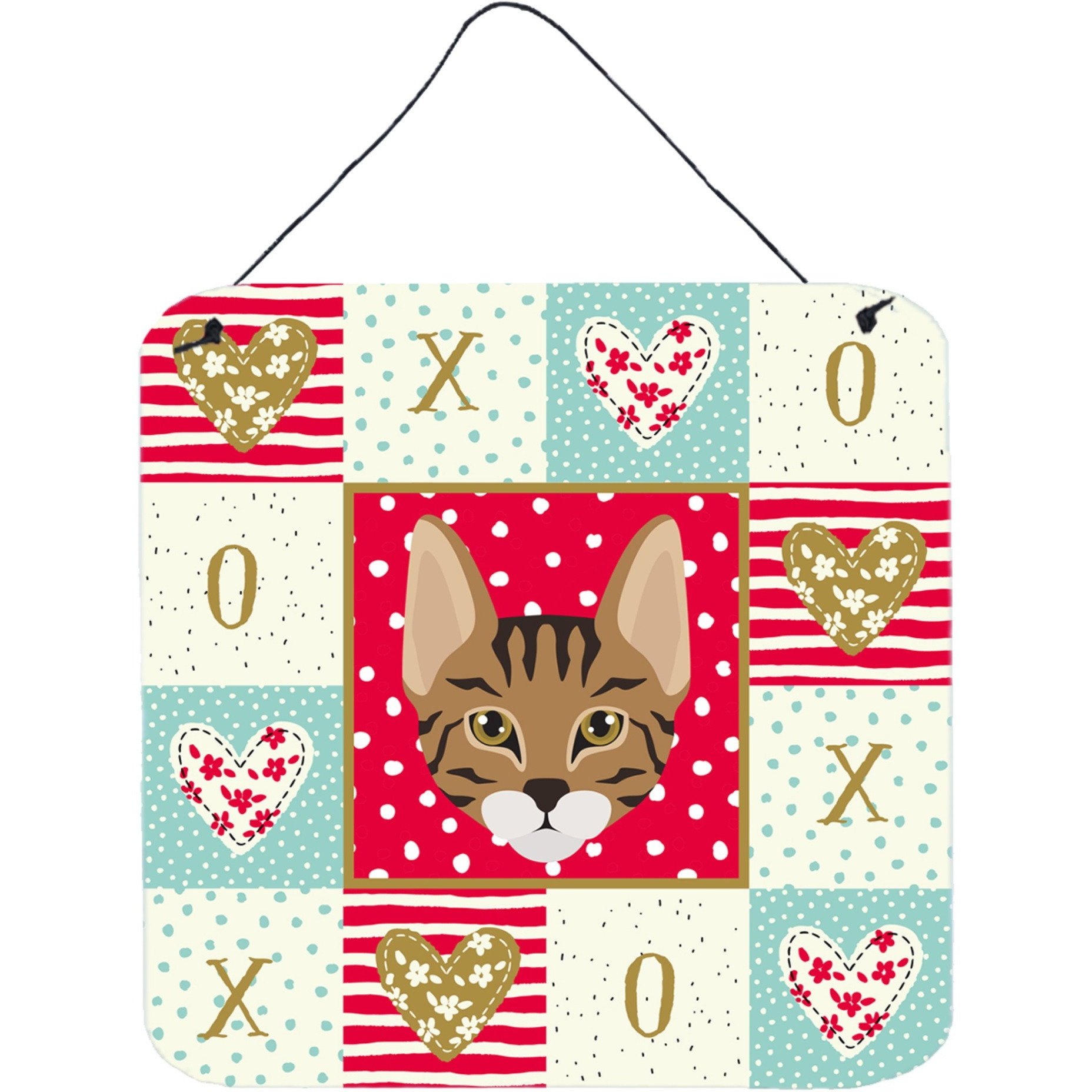 &quotCaroline's Treasures Savannah Cat Love Door Hanging Prints wall-decor, Multicolor"