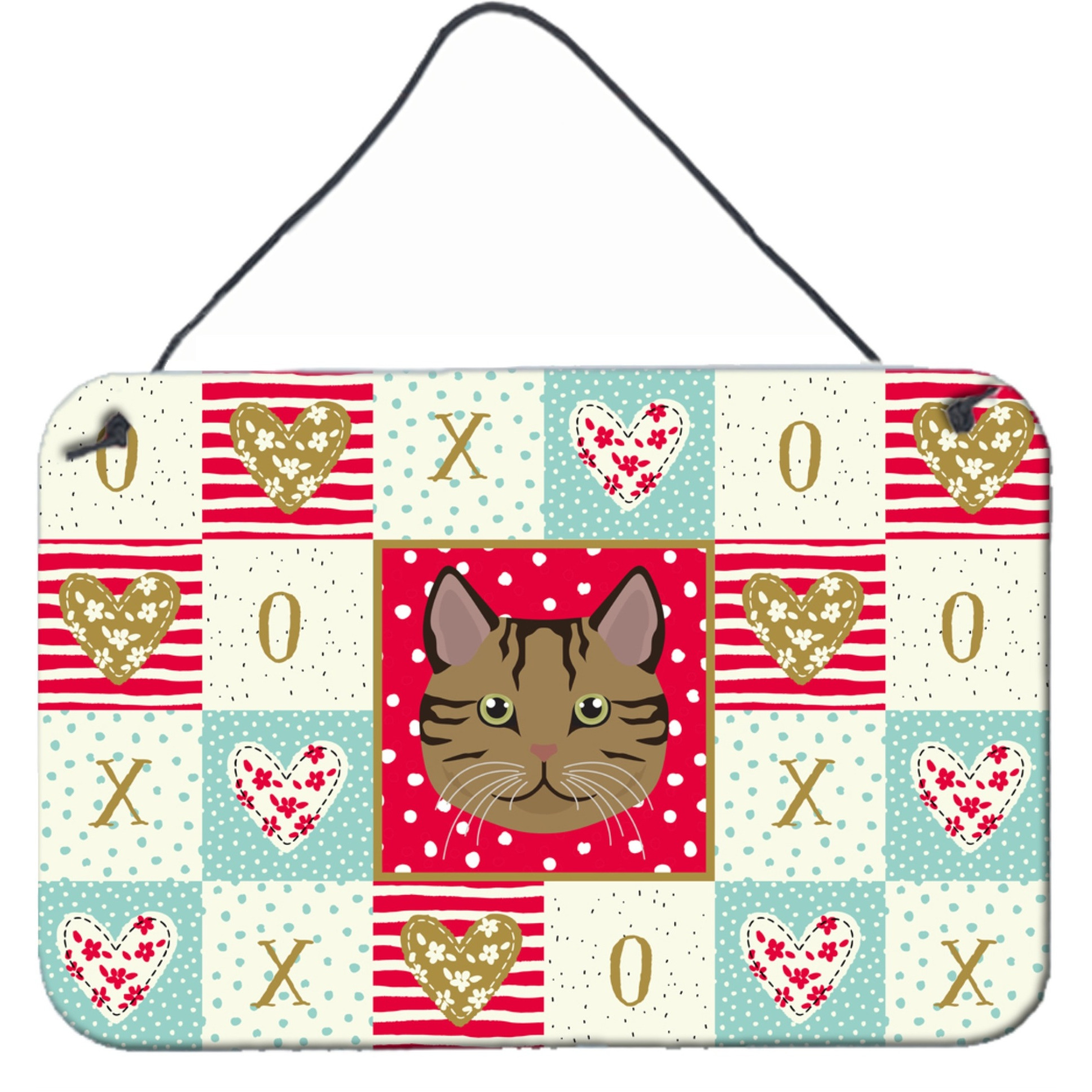 &quotCaroline's Treasures Scottish Straight Cat Love Door Hanging Prints wall-decor, Multicolor"