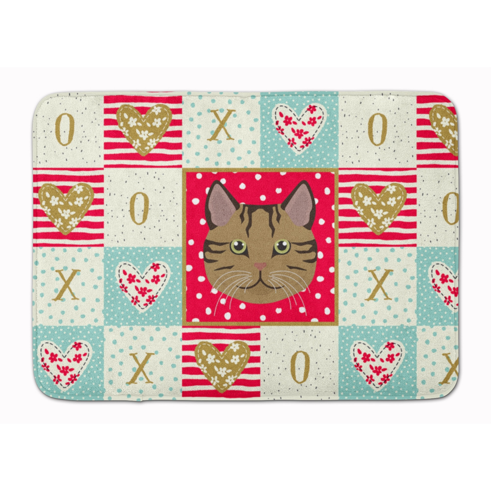 &quotCaroline's Treasures Scottish Straight Cat Love Machine Washable Memory Foam Mat doormats, Multicolor"