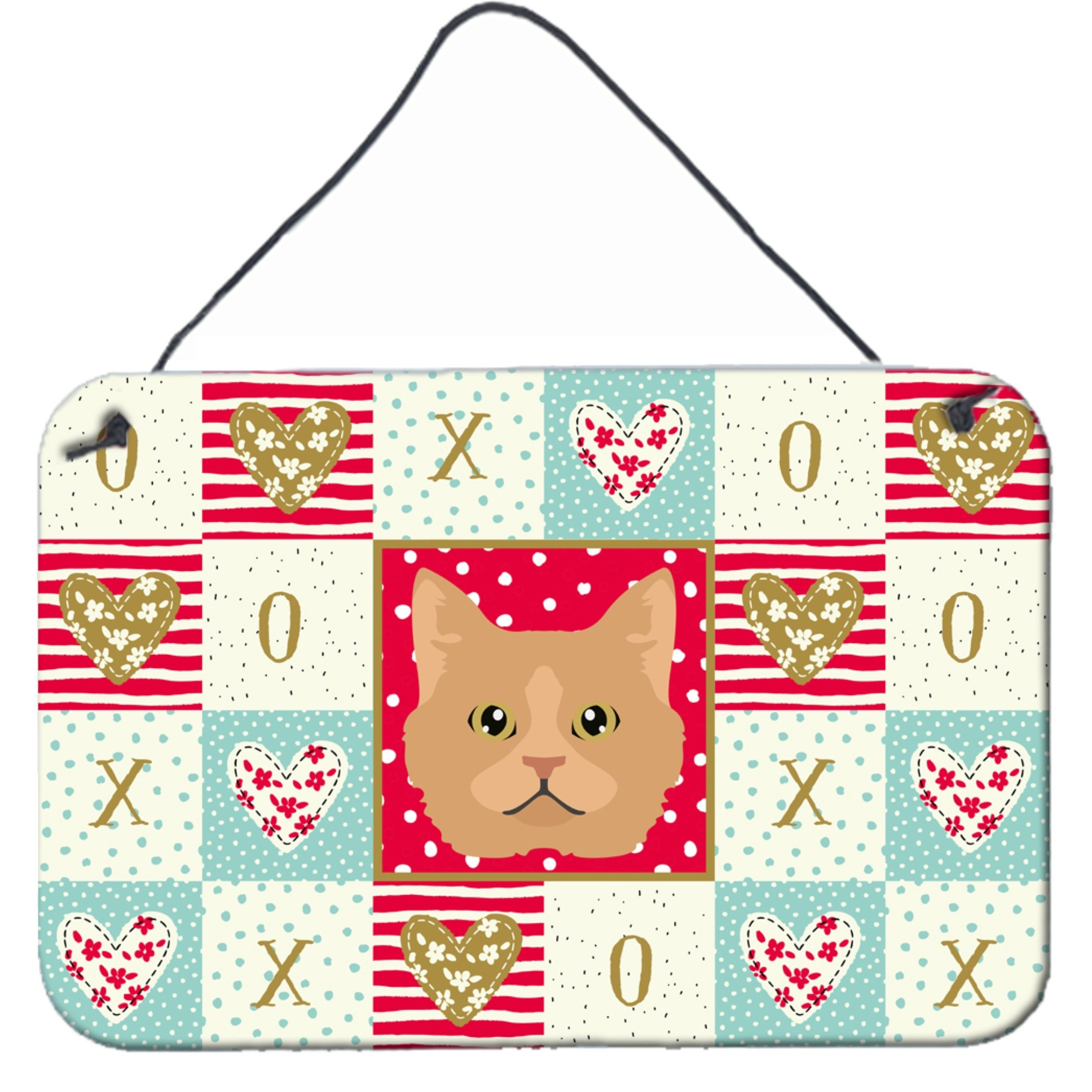 &quotCaroline's Treasures Selkirk Rex Cat Love Door Hanging Prints wall-decor, Multicolor"