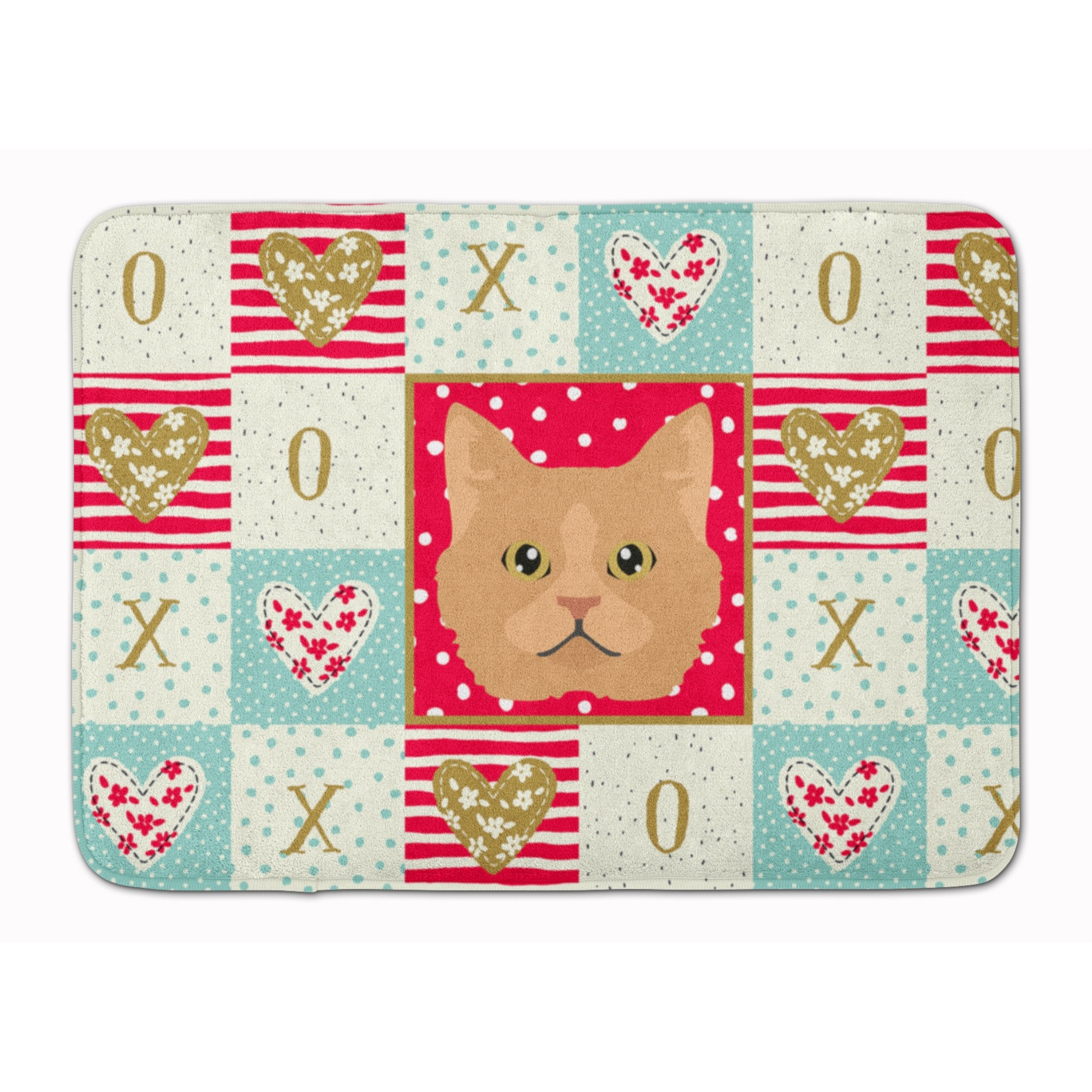 &quotCaroline's Treasures Selkirk Rex Cat Love Machine Washable Memory Foam Mat doormats, Multicolor"