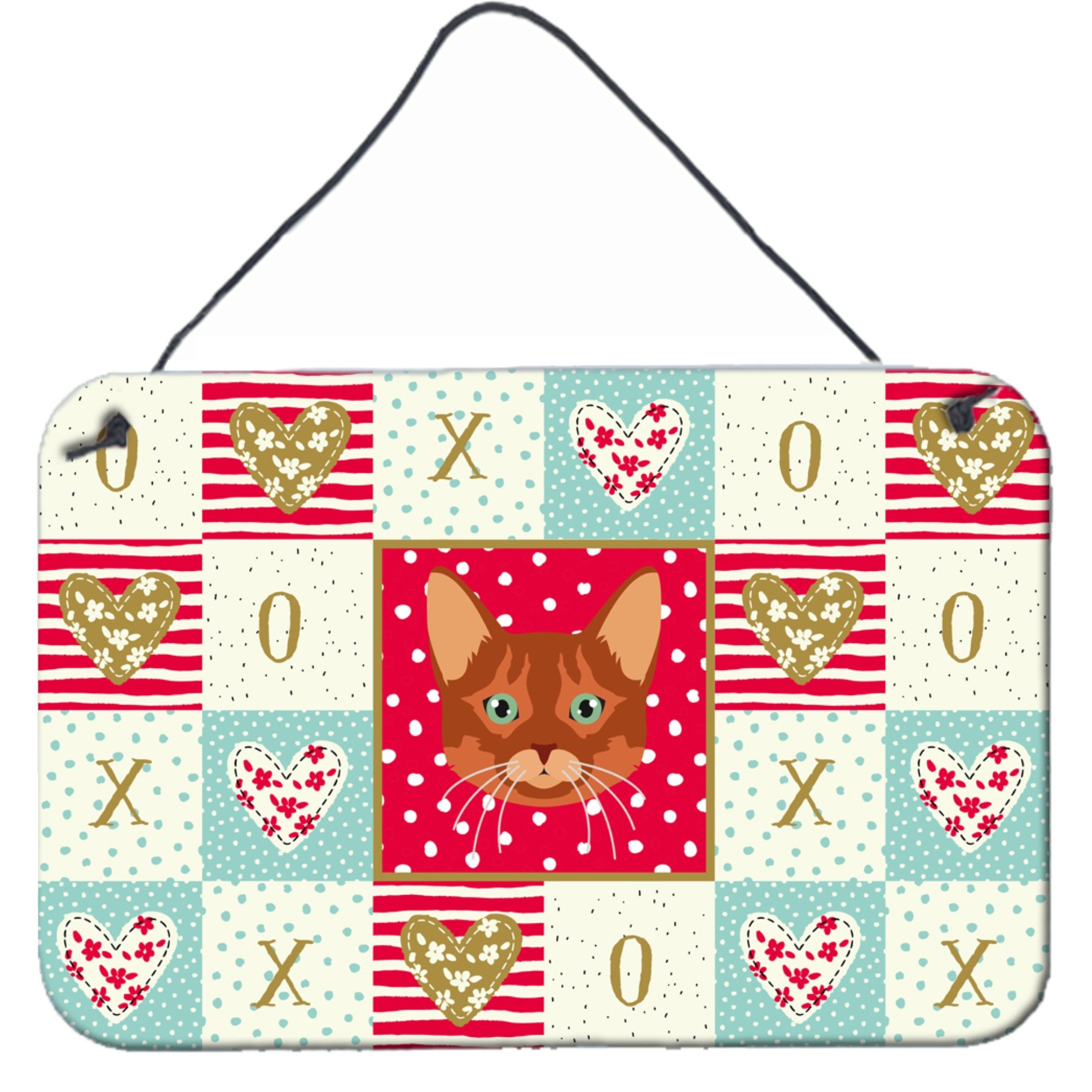 &quotCaroline's Treasures Somali Cat Love Door Hanging Prints wall-decor, Multicolor"