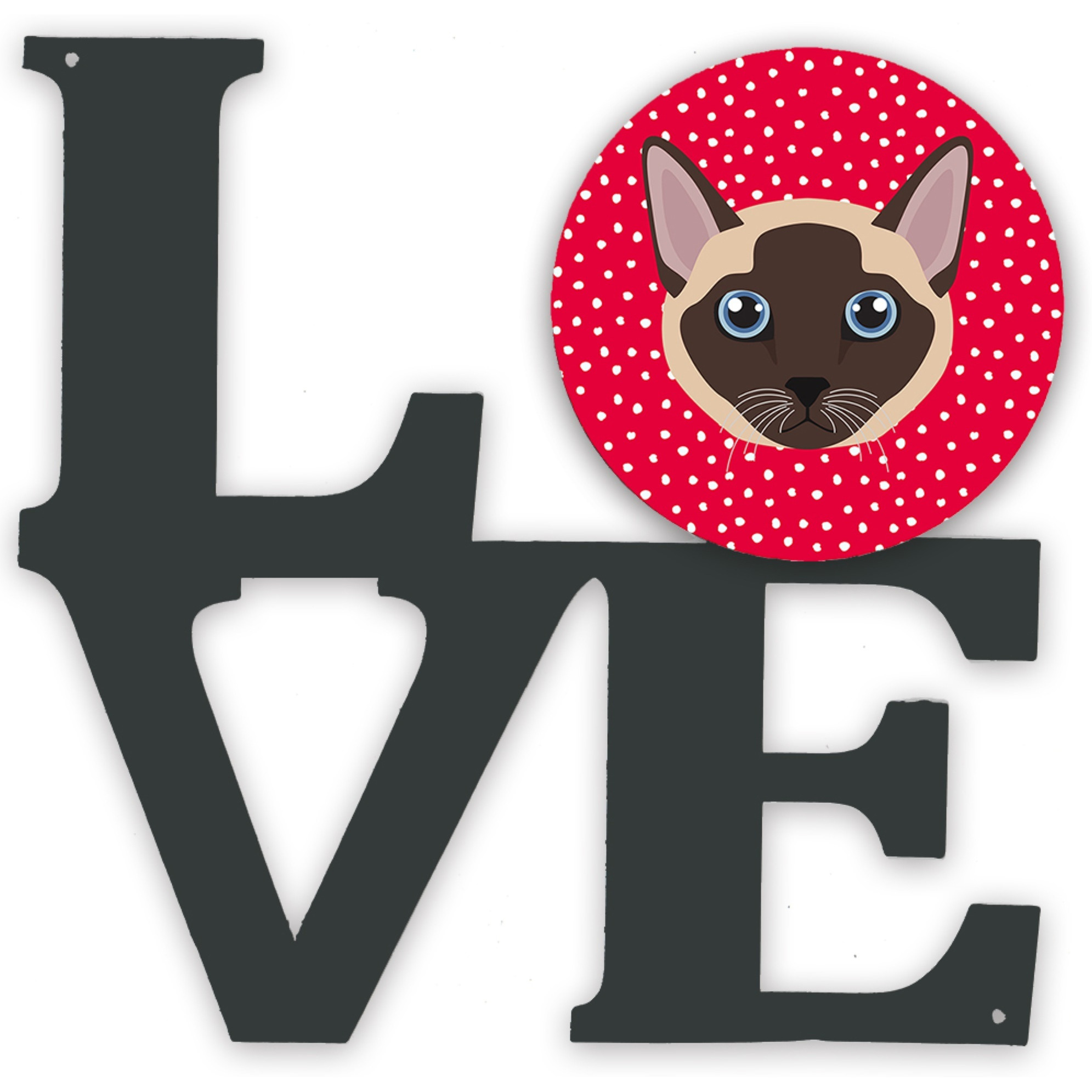 &quotCaroline's Treasures Tonkinese Cat Metal Artwork Love wall-decor, Multicolor"