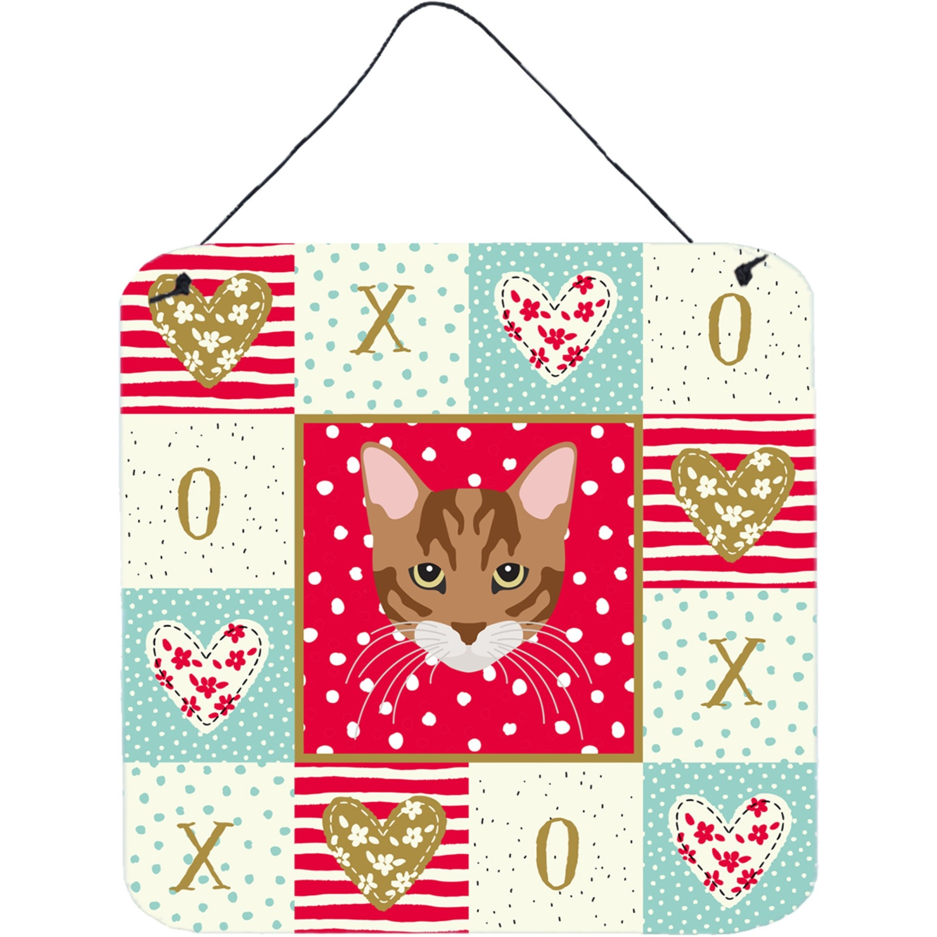 &quotCaroline's Treasures Toyger Cat Love Door Hanging Prints wall-decor, Multicolor"