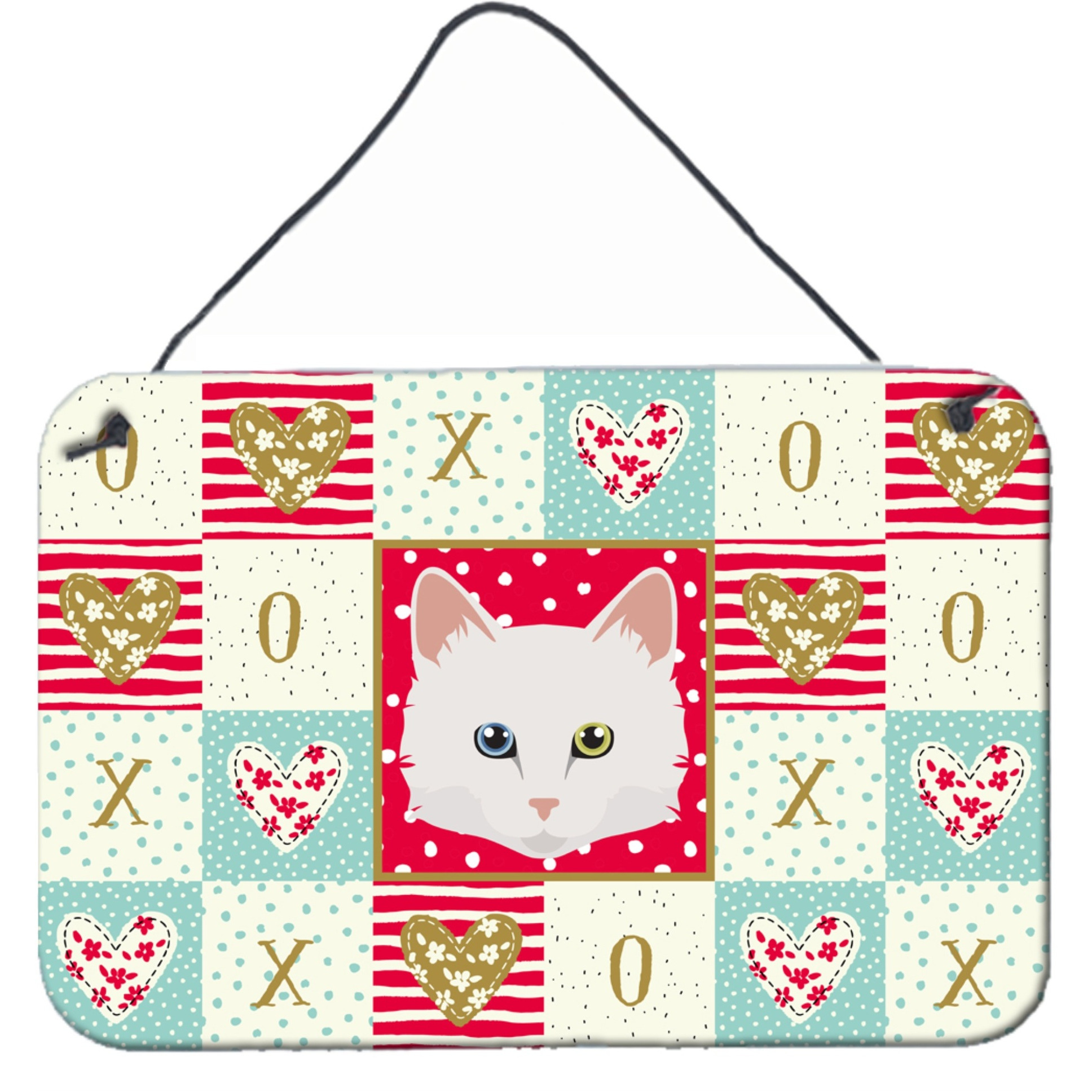 &quotCaroline's Treasures Turkish Angora Cat Love Door Hanging Prints wall-decor, Multicolor"