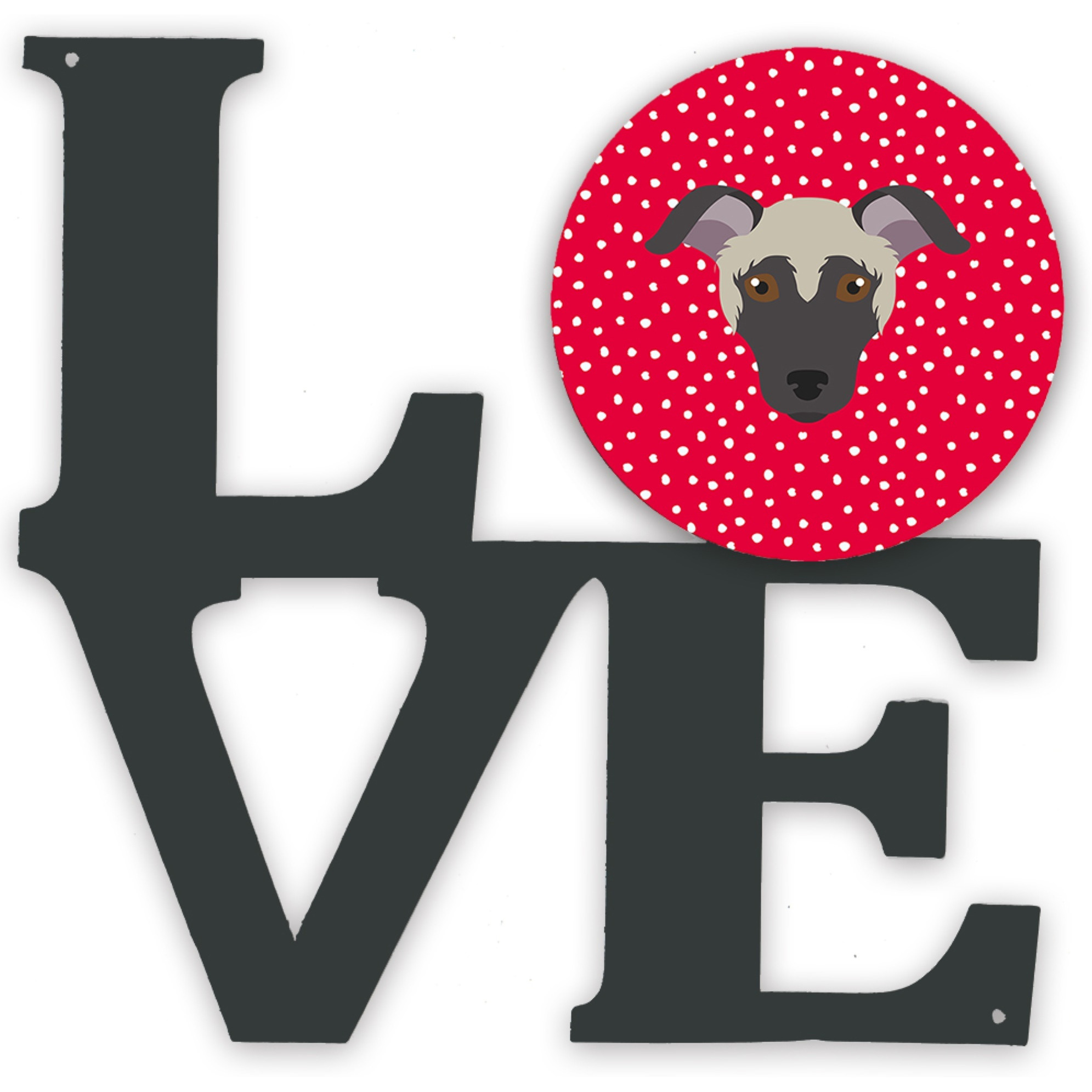 &quotCaroline's Treasures Argentine Pila Dog Metal Artwork Love wall-decor, Multicolor"