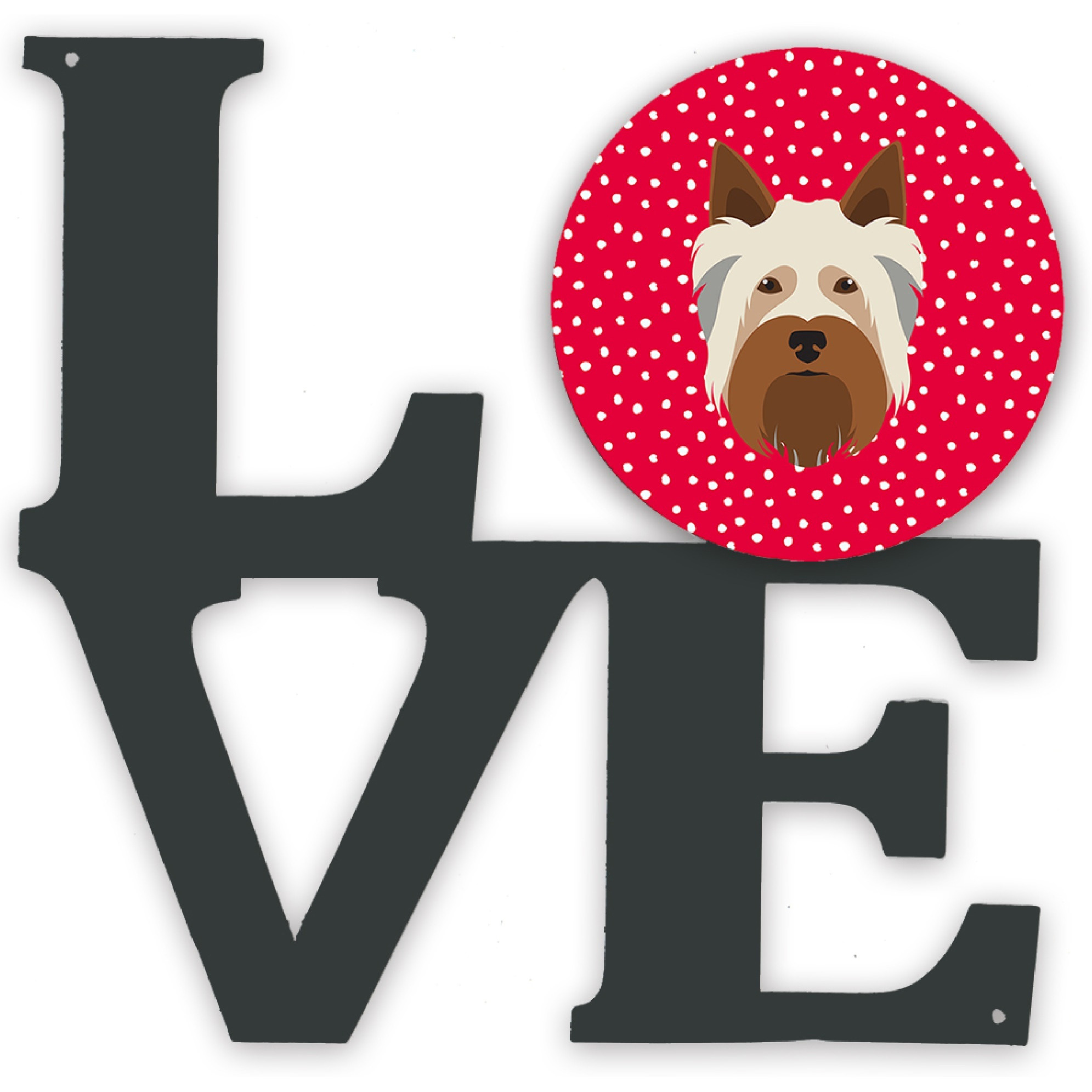 &quotCaroline's Treasures Australian Silky Terrier Metal Artwork Love wall-decor, Multicolor"
