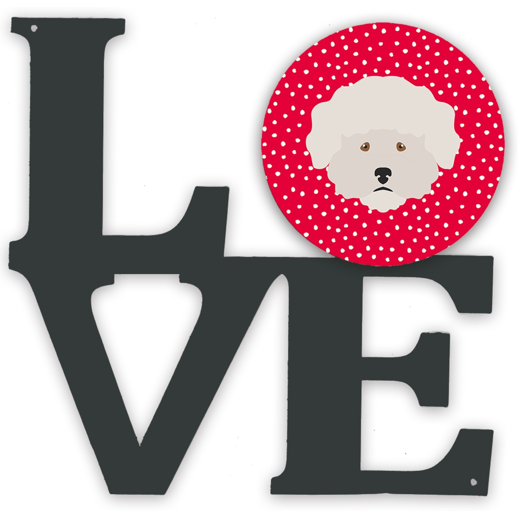 &quotCaroline's Treasures Bichon Fris Metal Artwork Love wall-decor, Multicolor"