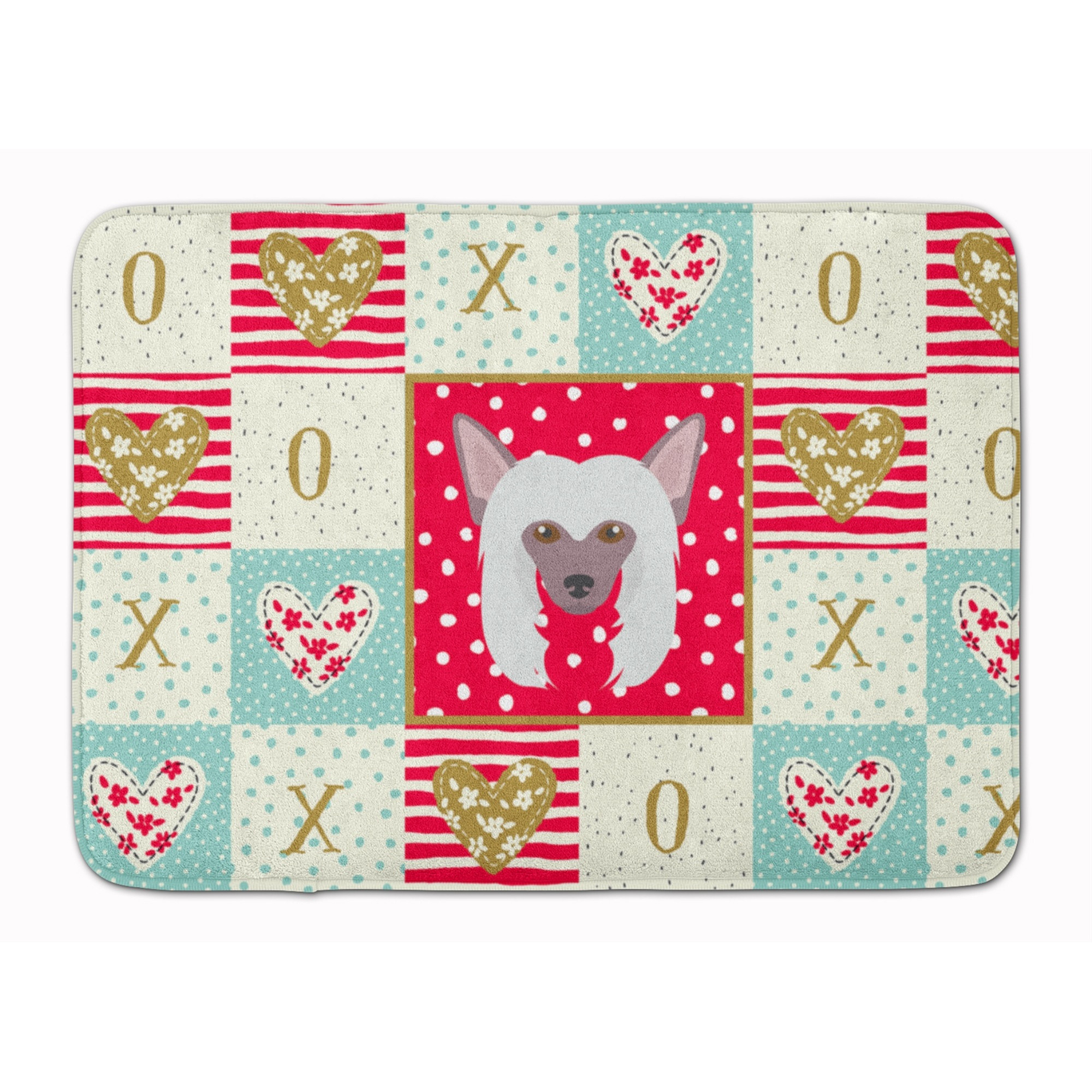 &quotCaroline's Treasures Chinese Crested Love Machine Washable Memory Foam Mat doormats, Multicolor"