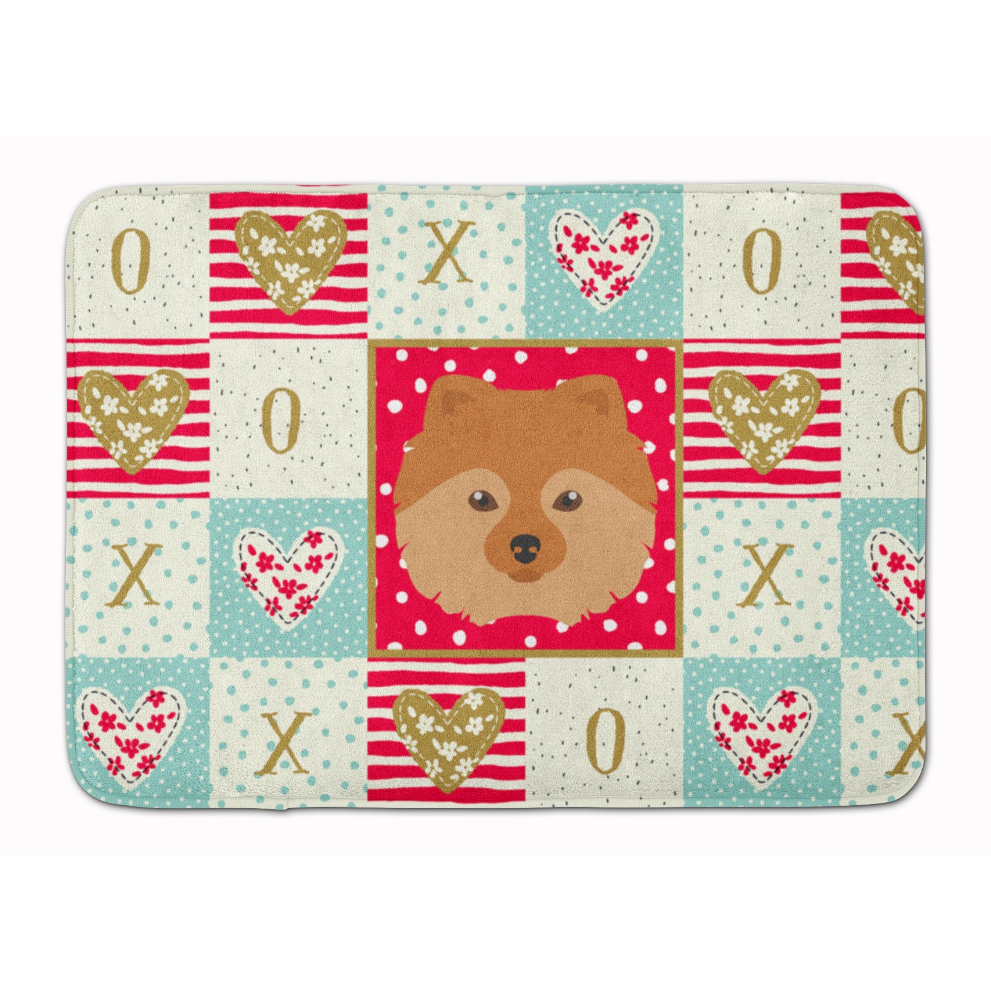 &quotCaroline's Treasures German Spitz Love Machine Washable Memory Foam Mat doormats, Multicolor"