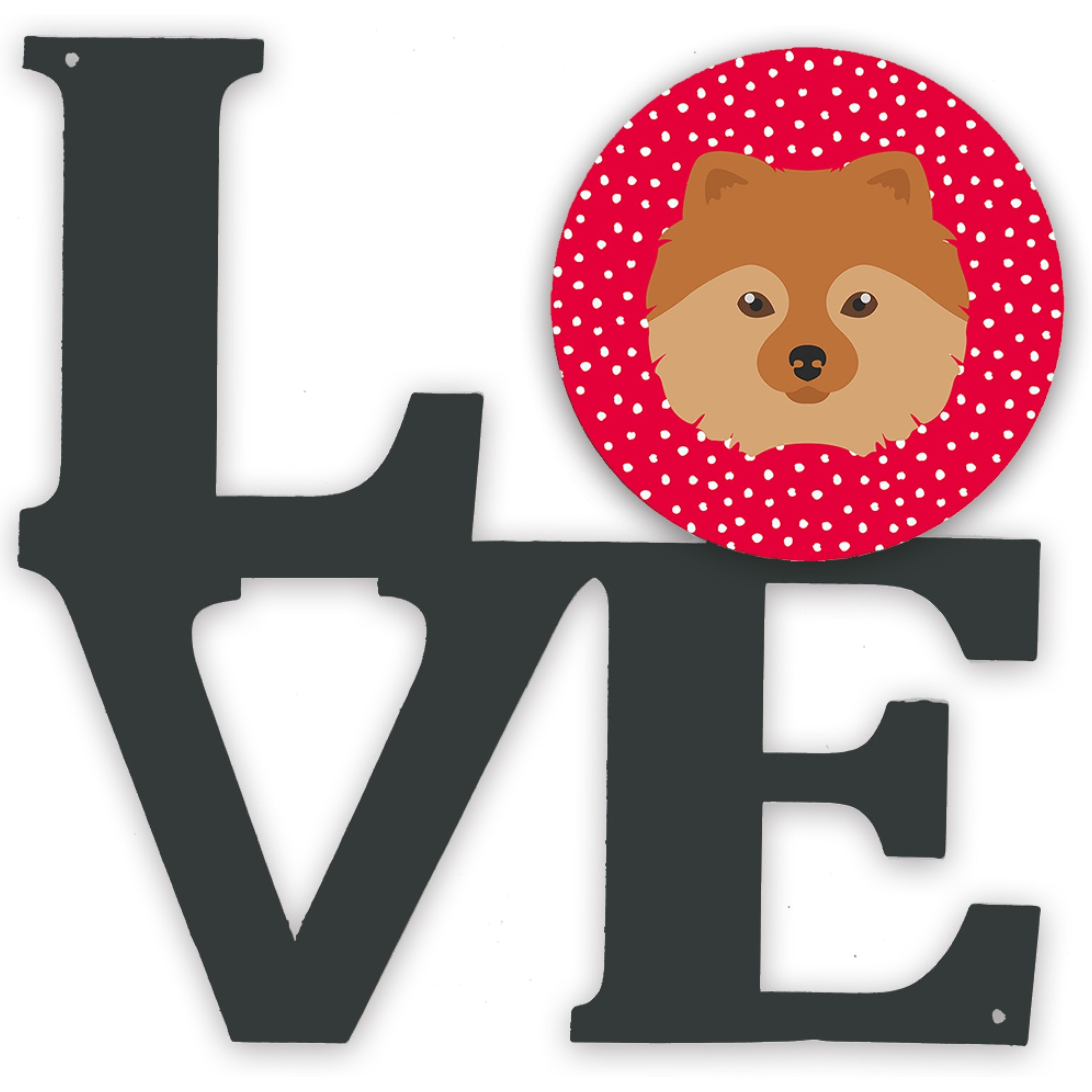 &quotCaroline's Treasures German Spitz Metal Artwork Love wall-decor, Multicolor"