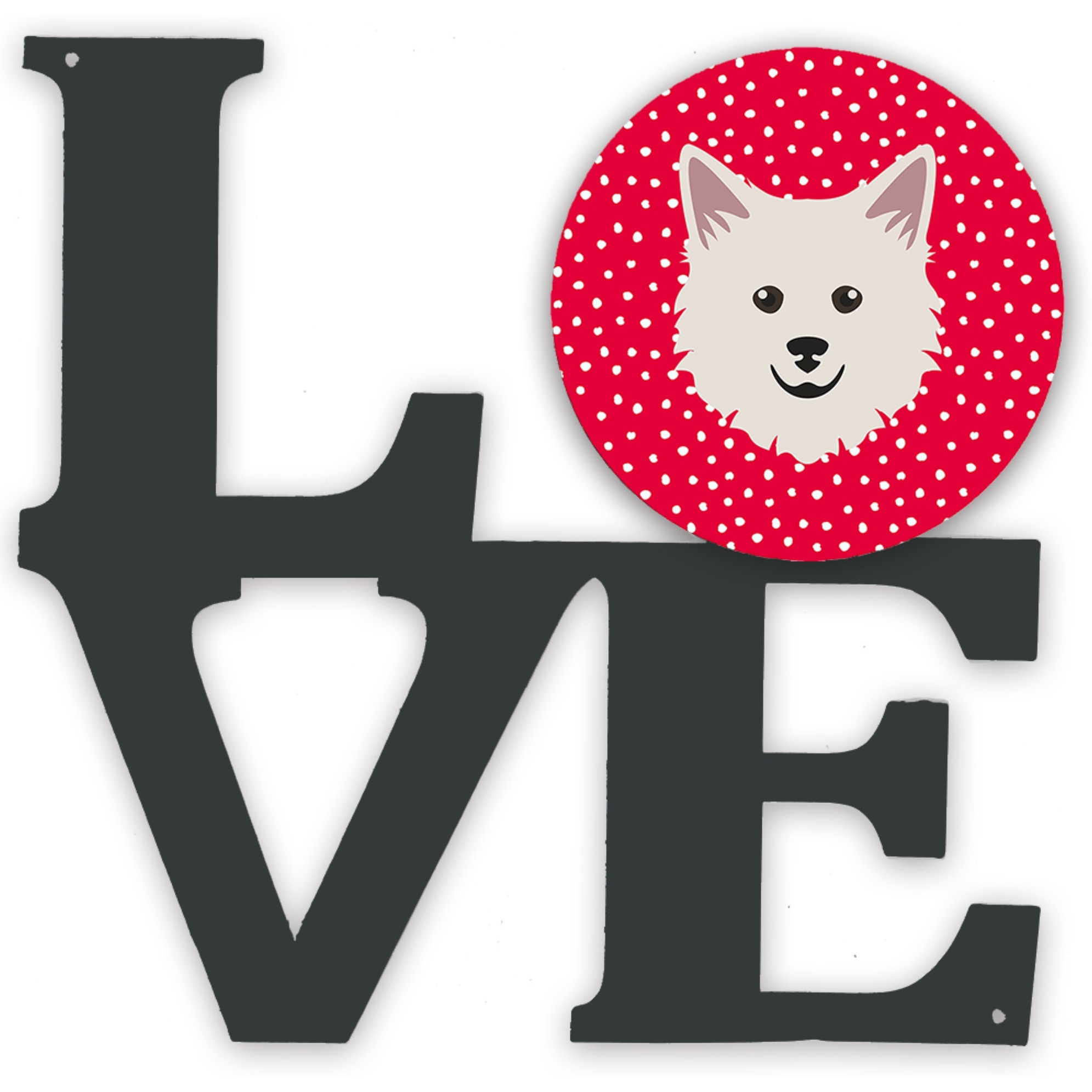 &quotCaroline's Treasures Italian Spitz Metal Artwork Love wall-decor, Multicolor"