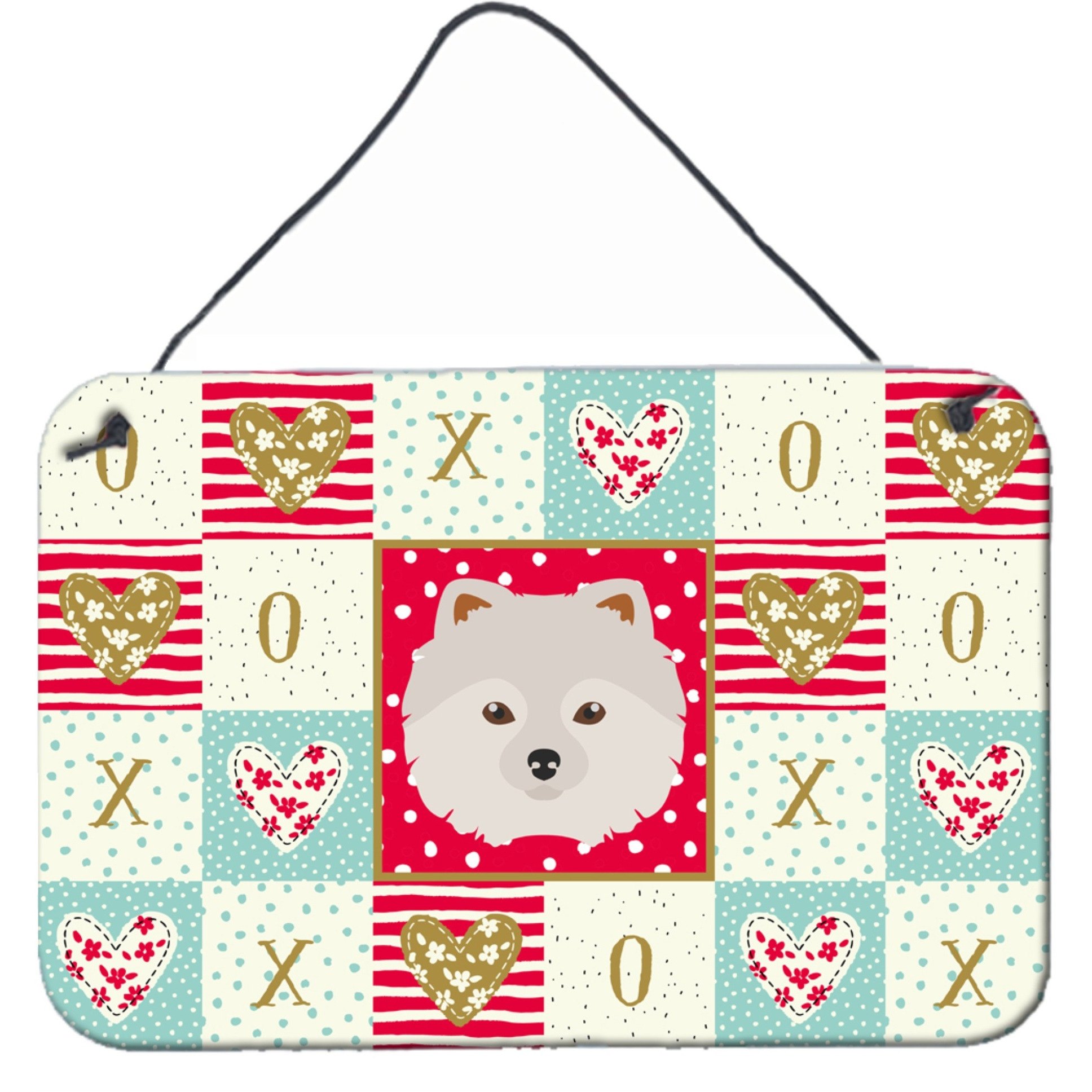 &quotCaroline's Treasures Japanese Spitz Love Door Hanging Prints wall-decor, Multicolor"