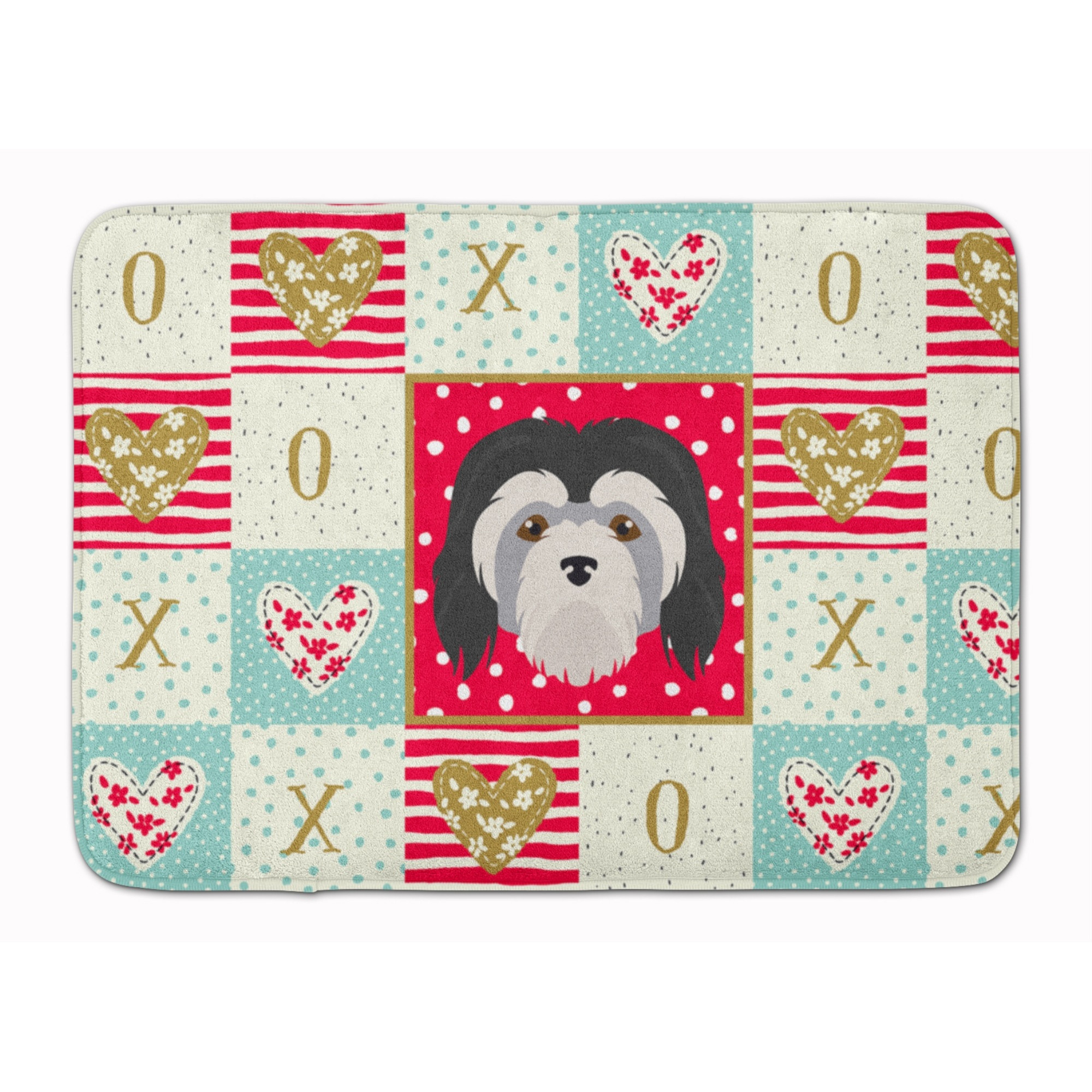 &quotCaroline's Treasures Lowchen Little Lion Dog Love Machine Washable Memory Foam Mat doormats, Multicolor"