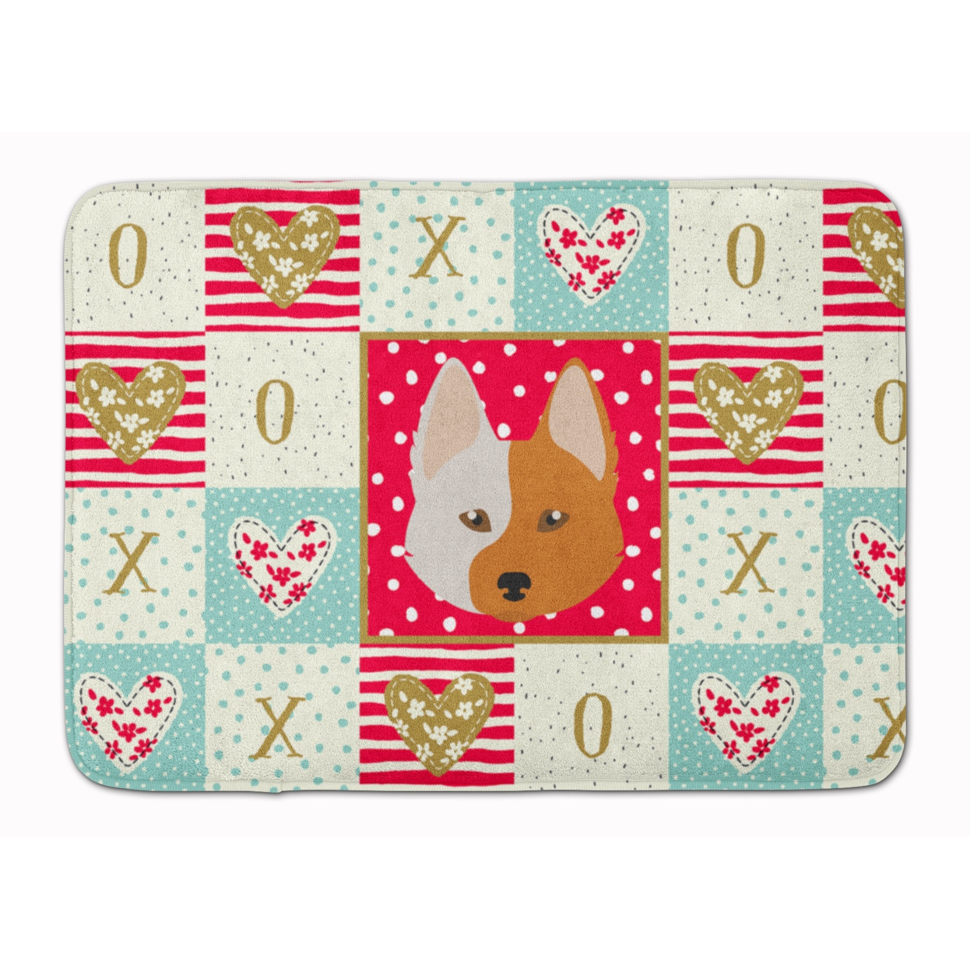 &quotCaroline's Treasures Nordic Spitz Love Machine Washable Memory Foam Mat doormats, Multicolor"