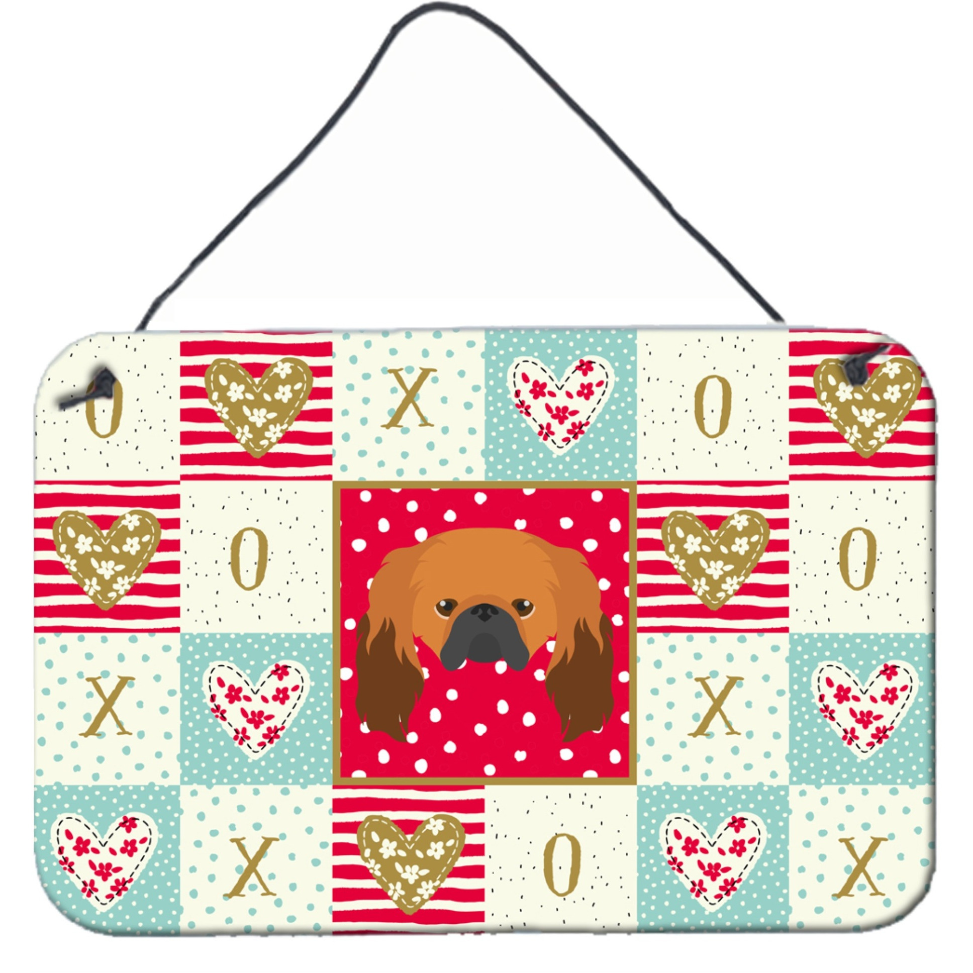 &quotCaroline's Treasures Pekingese Love Door Hanging Prints wall-decor, Multicolor"