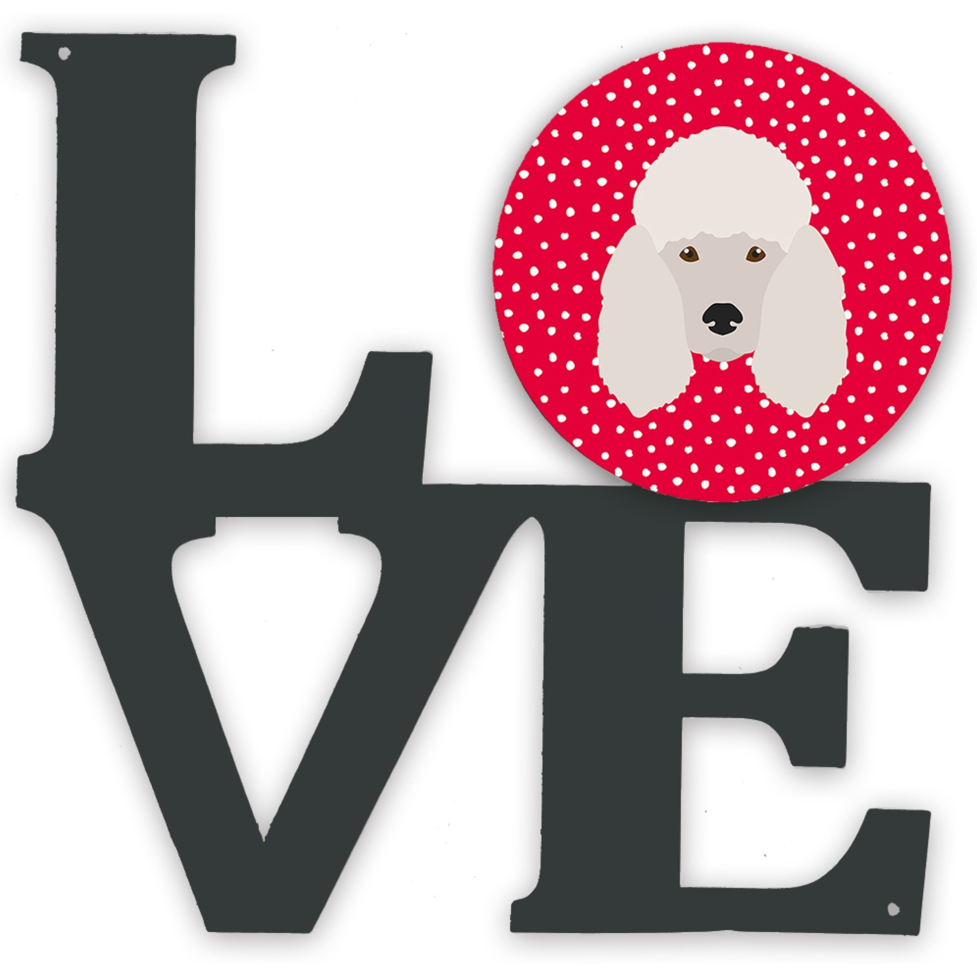 &quotCaroline's Treasures Poodle Metal Artwork Love wall-decor, Multicolor"