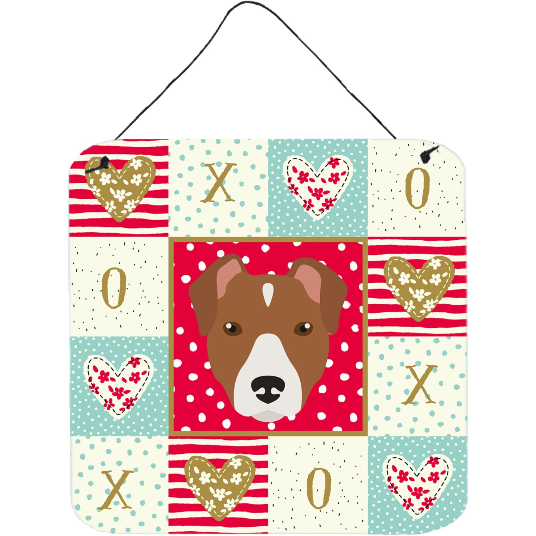 &quotCaroline's Treasures Rat Terrier Love Door Hanging Prints wall-decor, Multicolor"