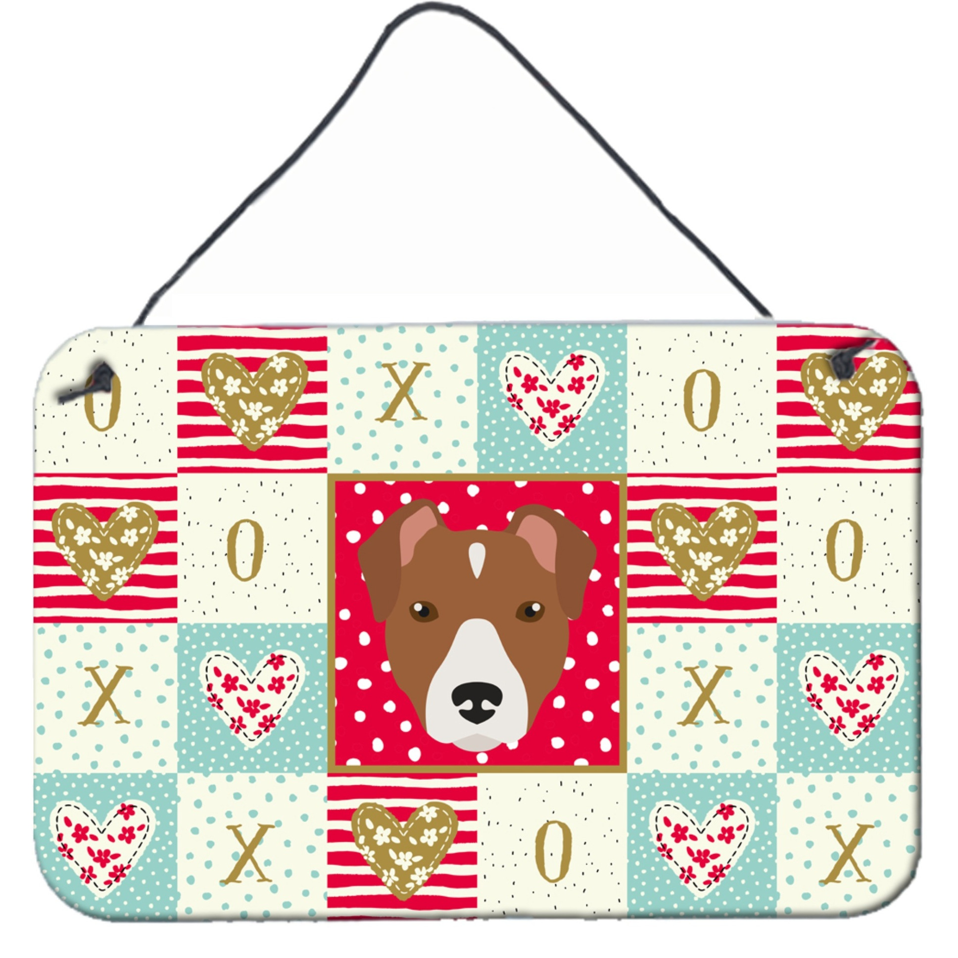 &quotCaroline's Treasures Rat Terrier Love Door Hanging Prints wall-decor, Multicolor"