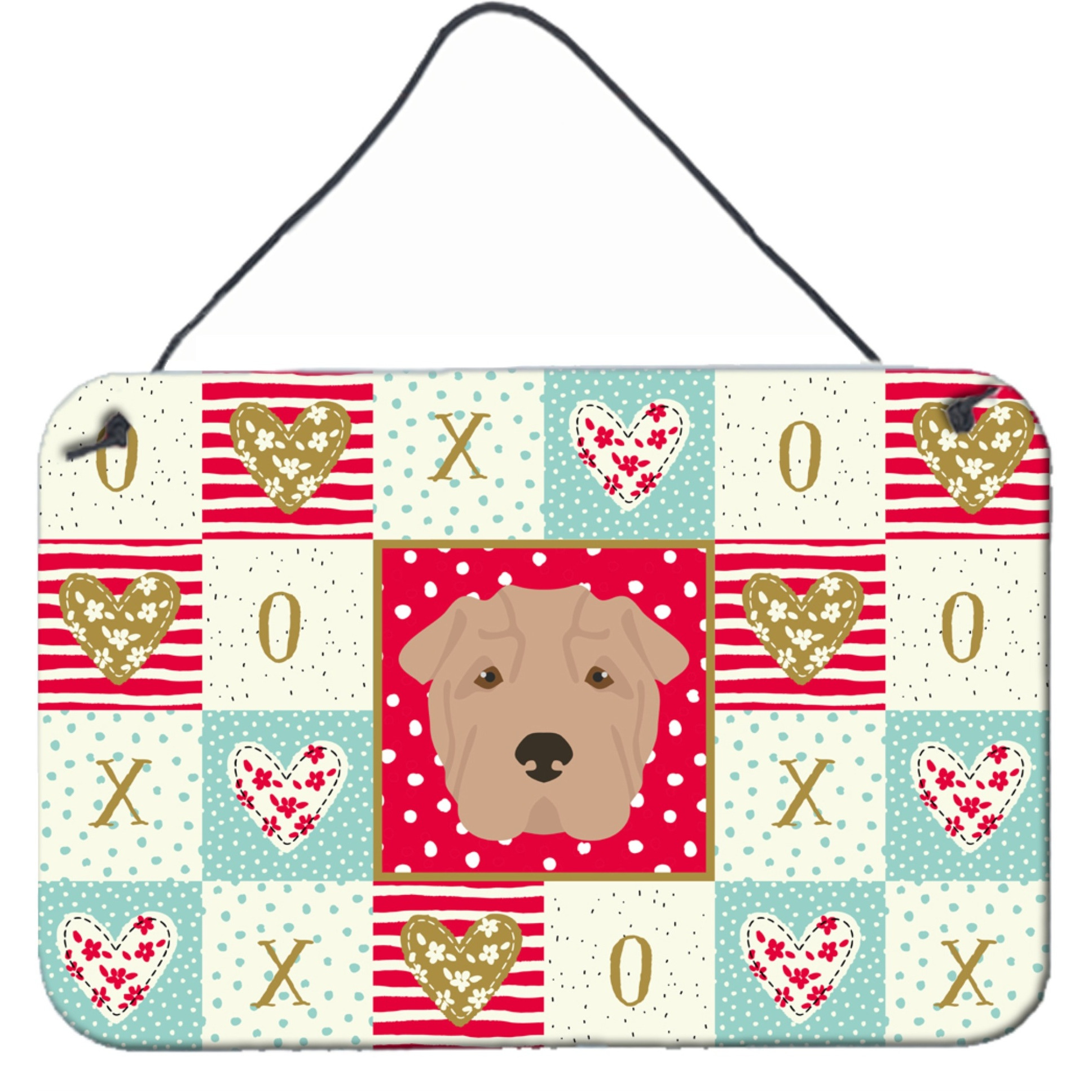 &quotCaroline's Treasures Shar Pei Love Door Hanging Prints wall-decor, Multicolor"