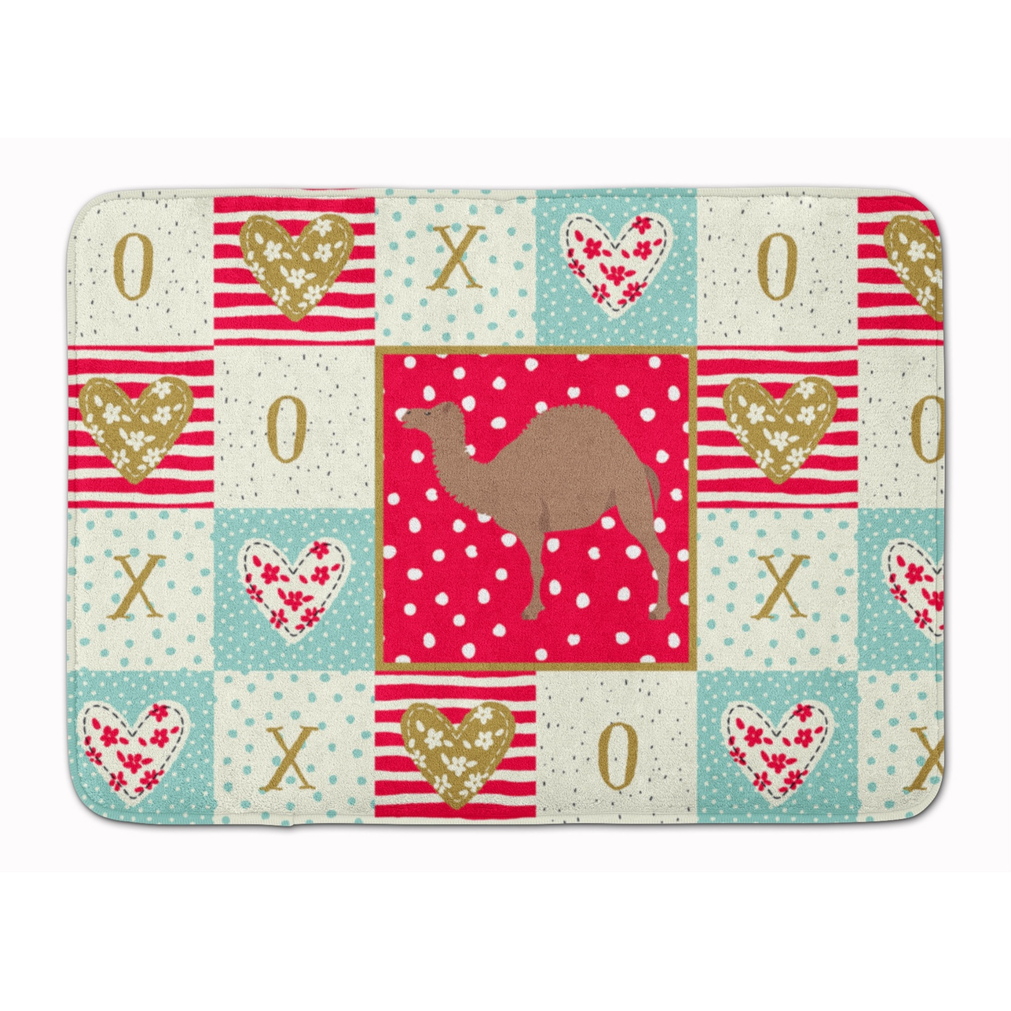 &quotCaroline's Treasures F1 Hybrid Camel Love Machine Washable Memory Foam Mat doormats, Multicolor"