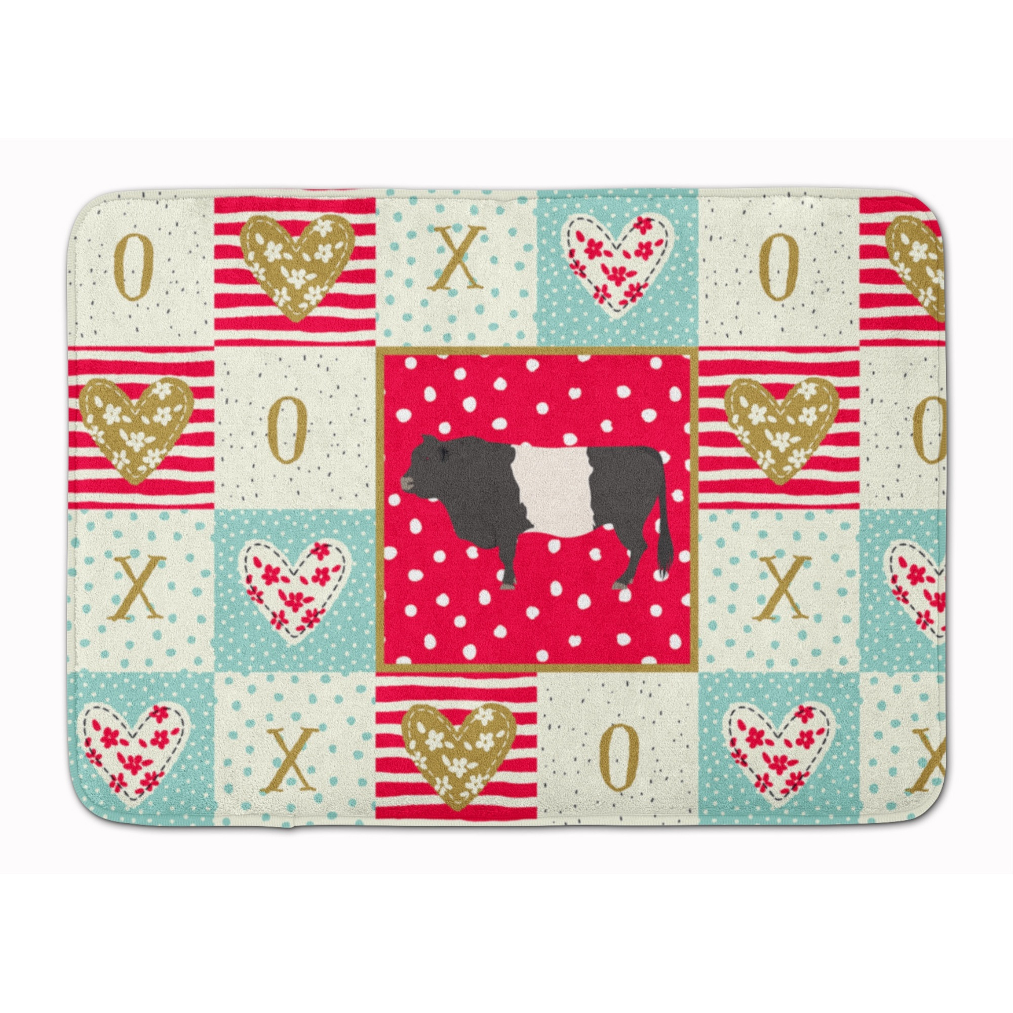 &quotCaroline's Treasures Belted Galloway Cow Love Machine Washable Memory Foam Mat doormats, Multicolor"