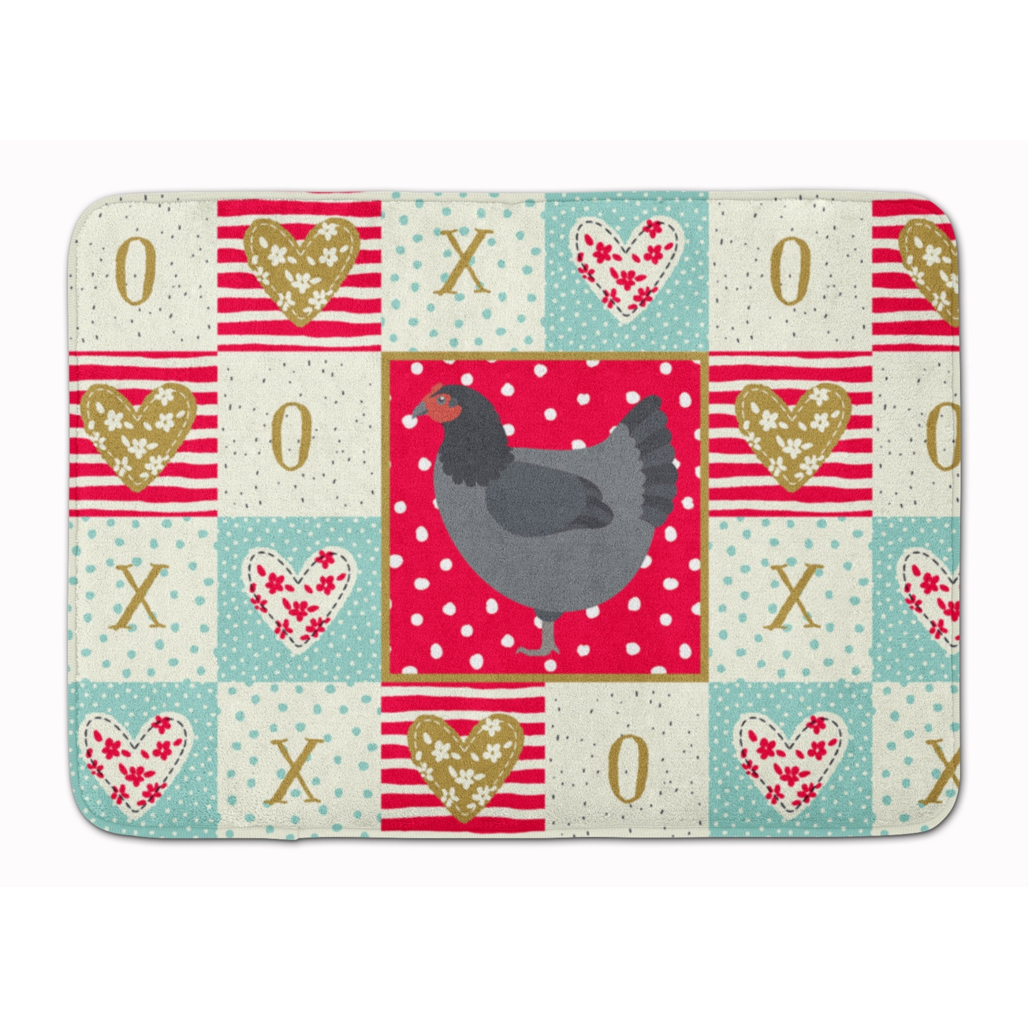 &quotCaroline's Treasures Jersey Giant Chicken Love Machine Washable Memory Foam Mat doormats, Multicolor"