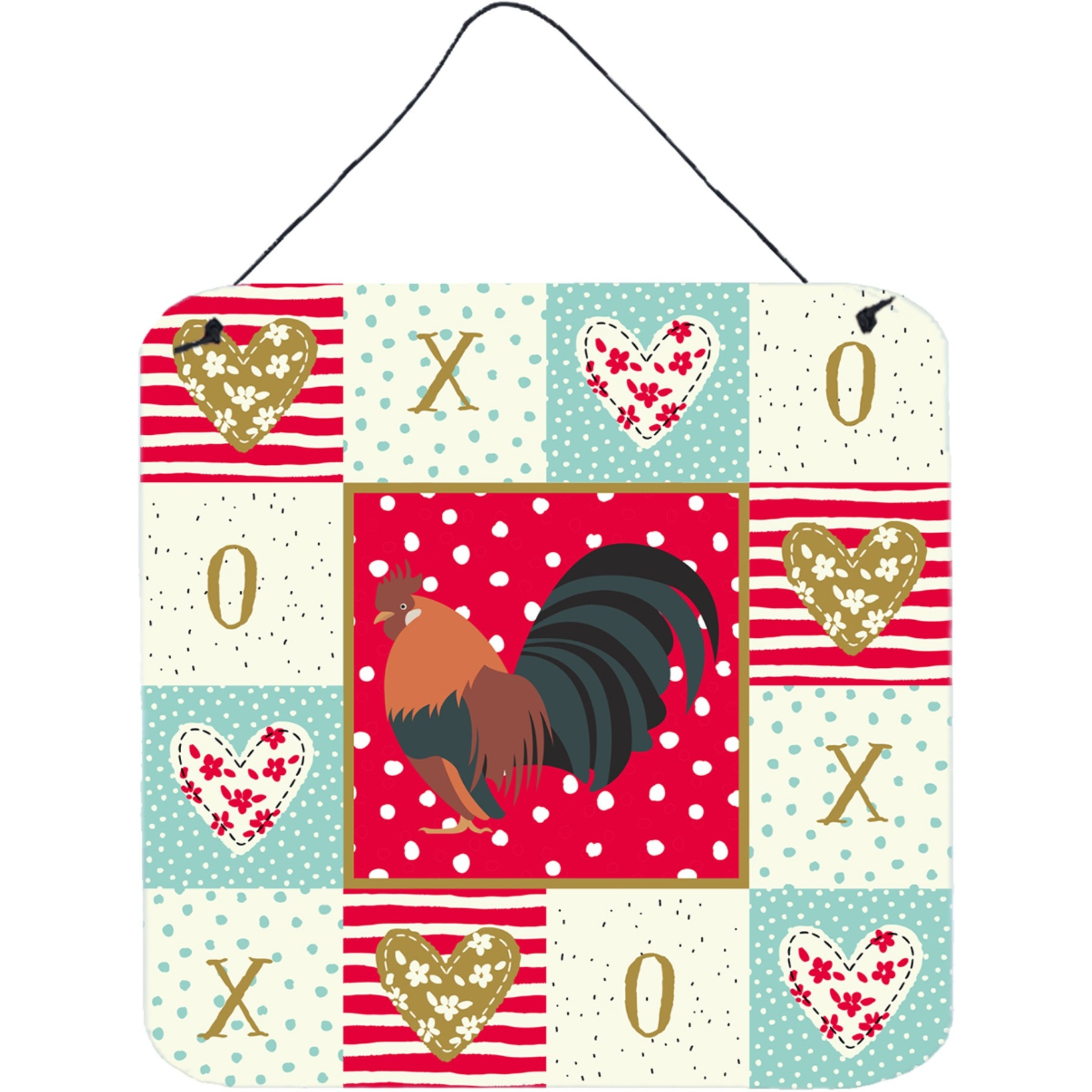 &quotCaroline's Treasures Dutch Bantam Chicken Love Door Hanging Prints wall-decor, Multicolor"